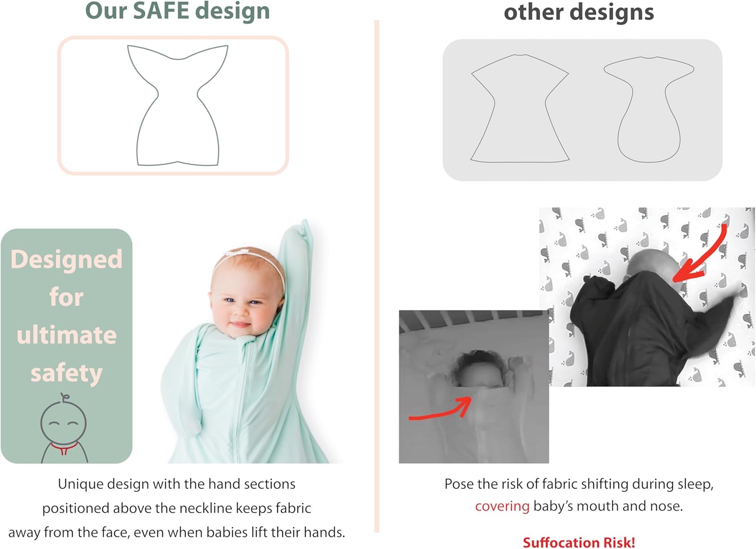 Transition Swaddle - Cozy Grey Medium 6-12 Month