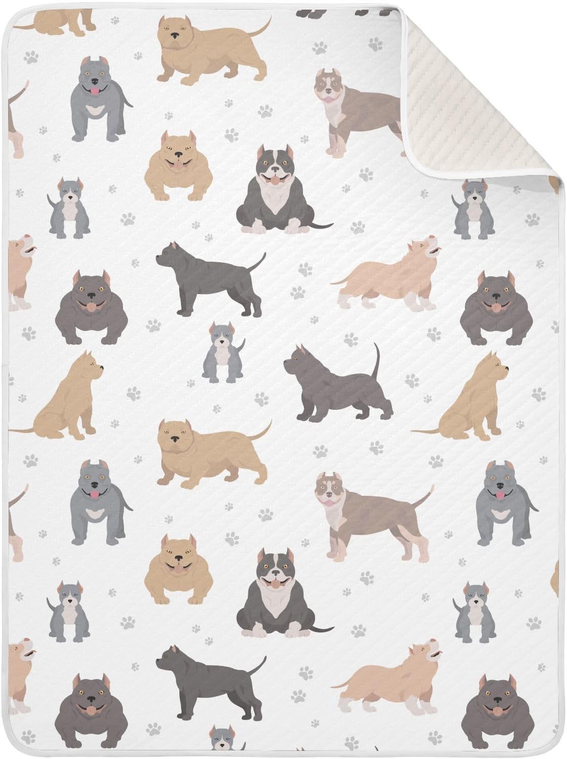 American Bully Cotton Swaddle Blanket for Babies - 30x40 Inches