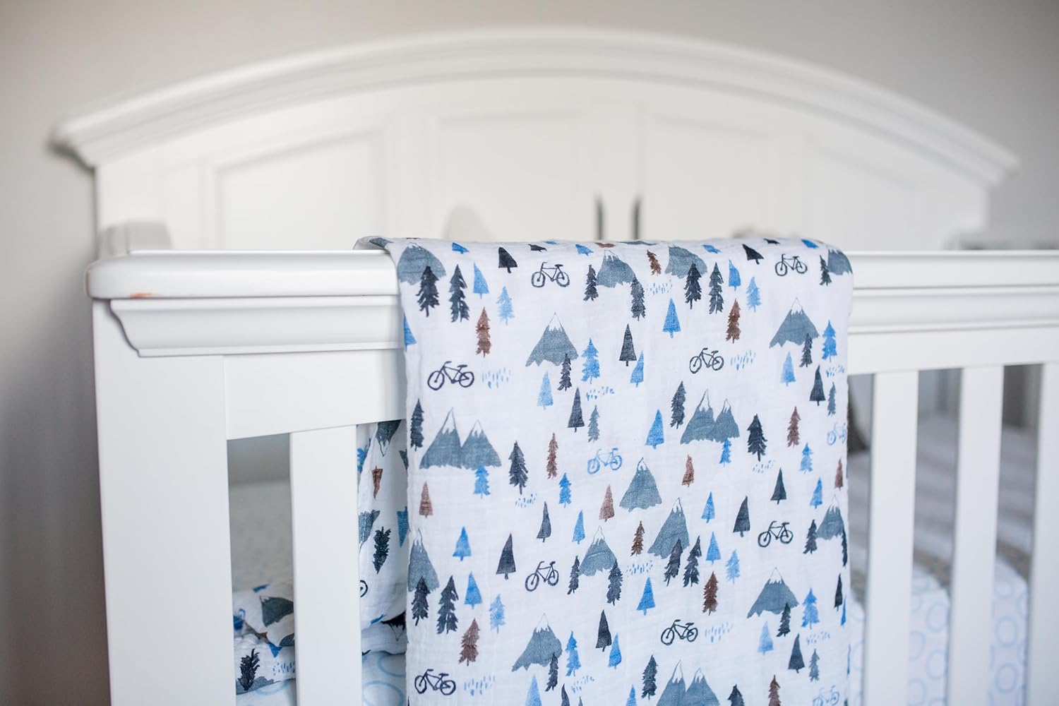 Lulujo Baby Muslin Swaddle Blanket 47x47 Inches Mountain Top
