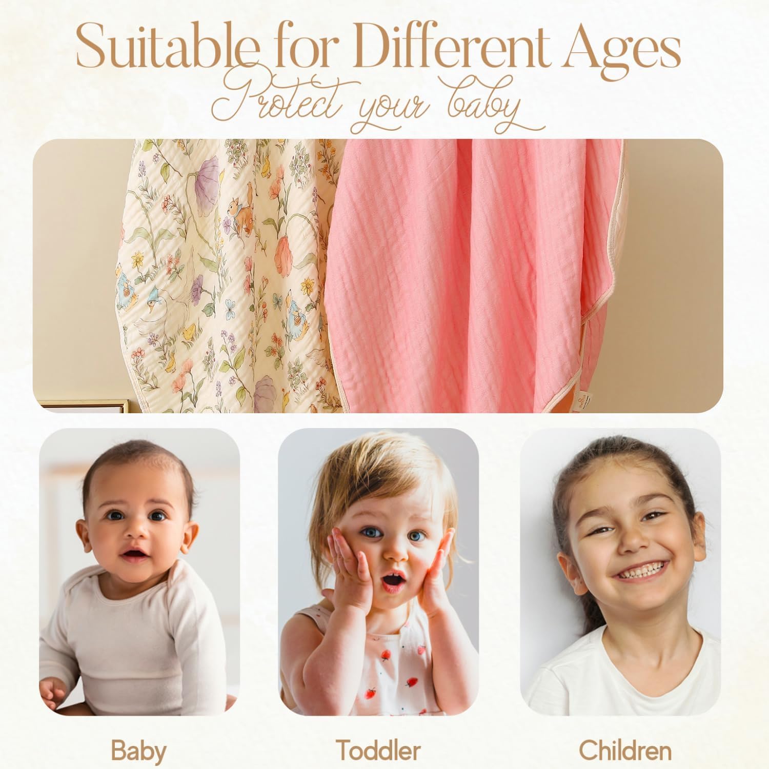 HardNok Muslin Baby Blanket 2-Pack - Ultra-Plush Swaddle Nursery Blanket