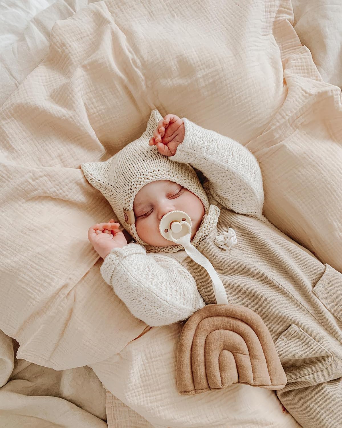 Meowcards Muslin Swaddle Blanket - 47x47 Inches Boho Style Unisex Newborn Essentials