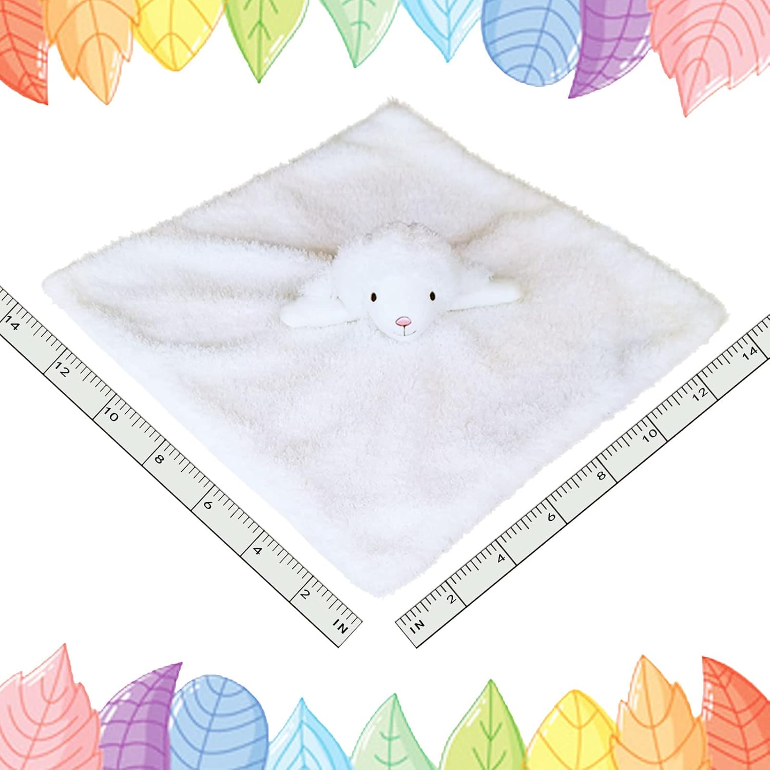 Doindute Baby Lamb Security Blanket 14 Inches Plush Sheep Lovey