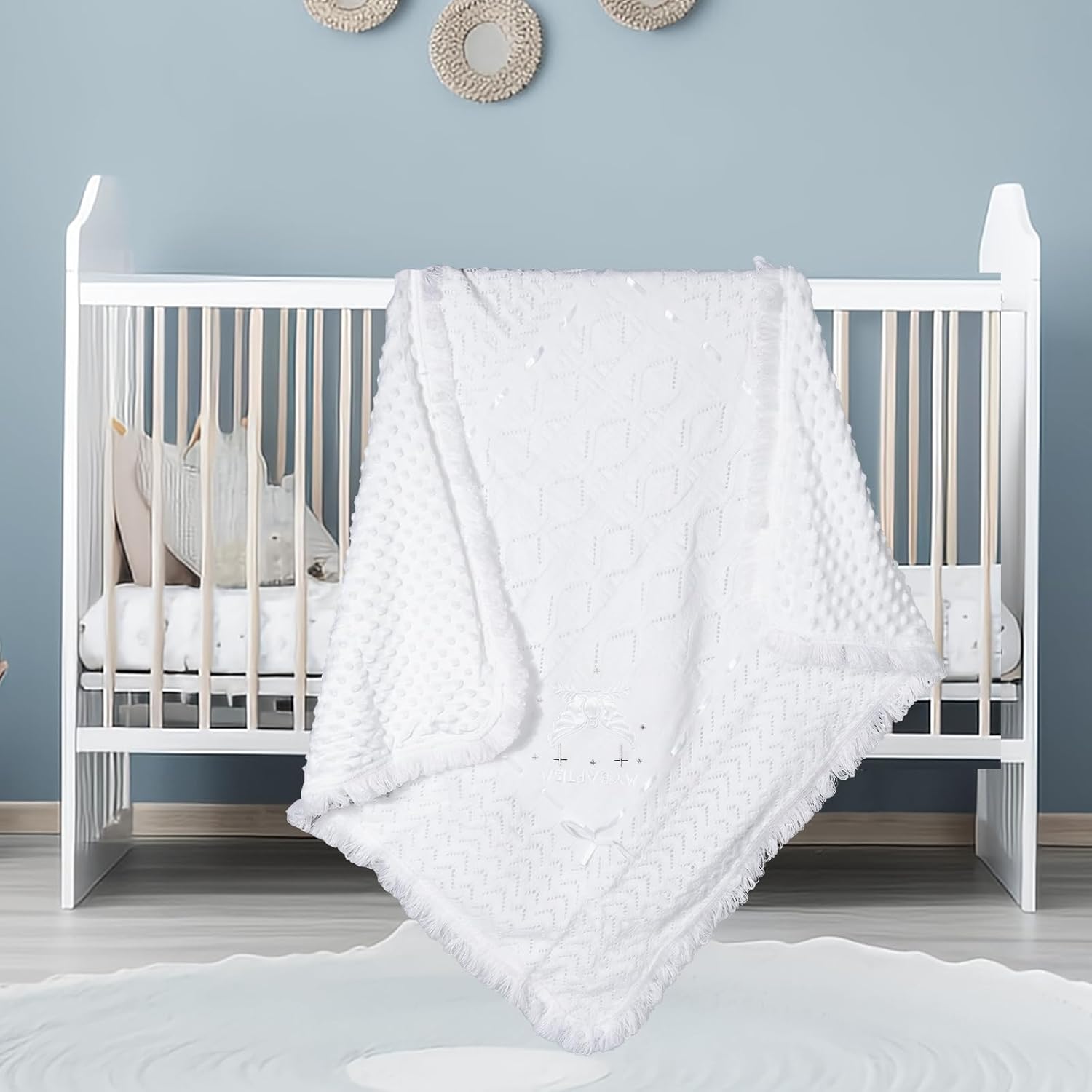 Runeaoys Baby Blanket Swaddle Shawl for Baptism Christening Gifts