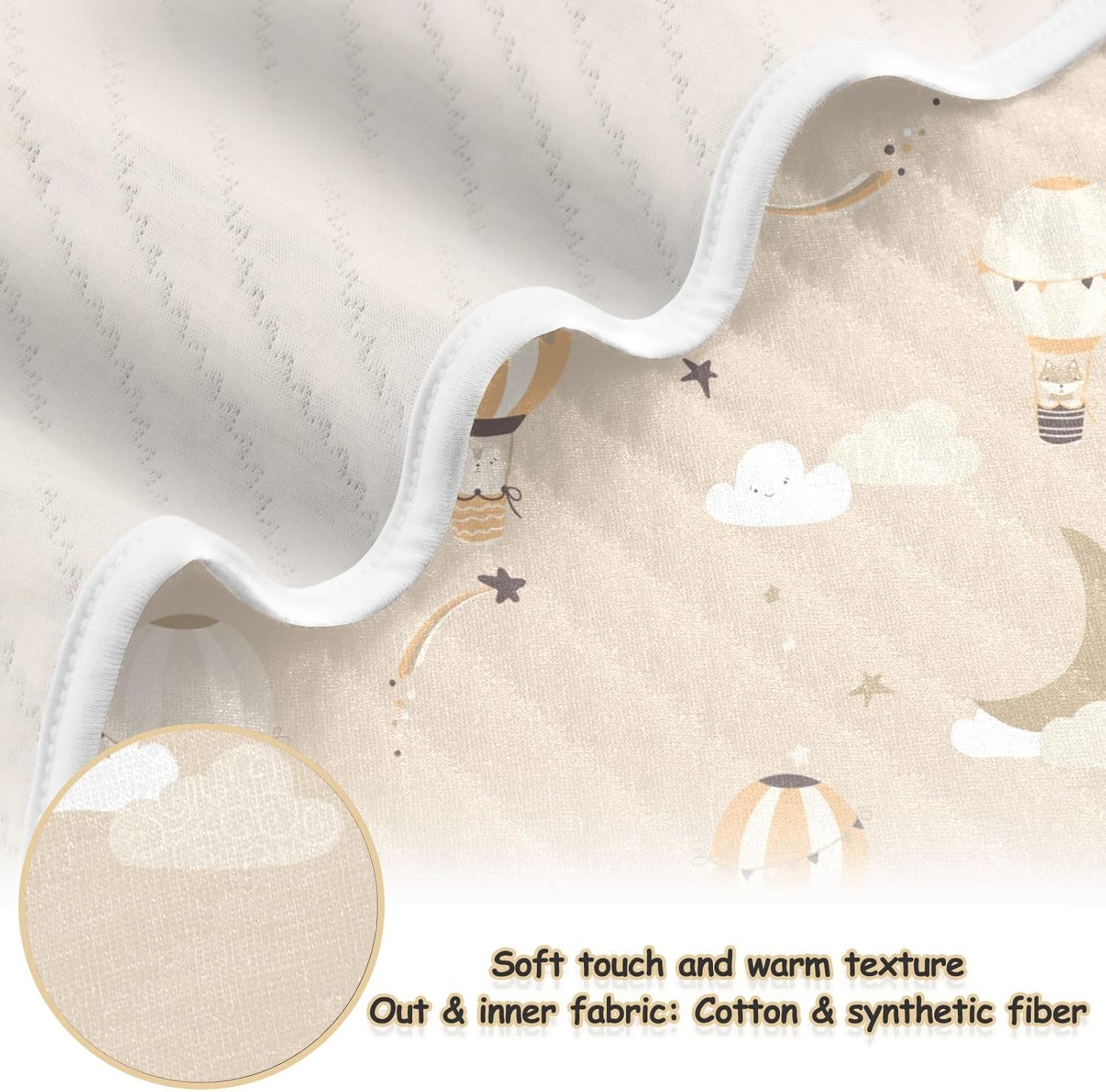 Coikll Cute Hot Air Balloon Baby Blanket 30x40 Inches