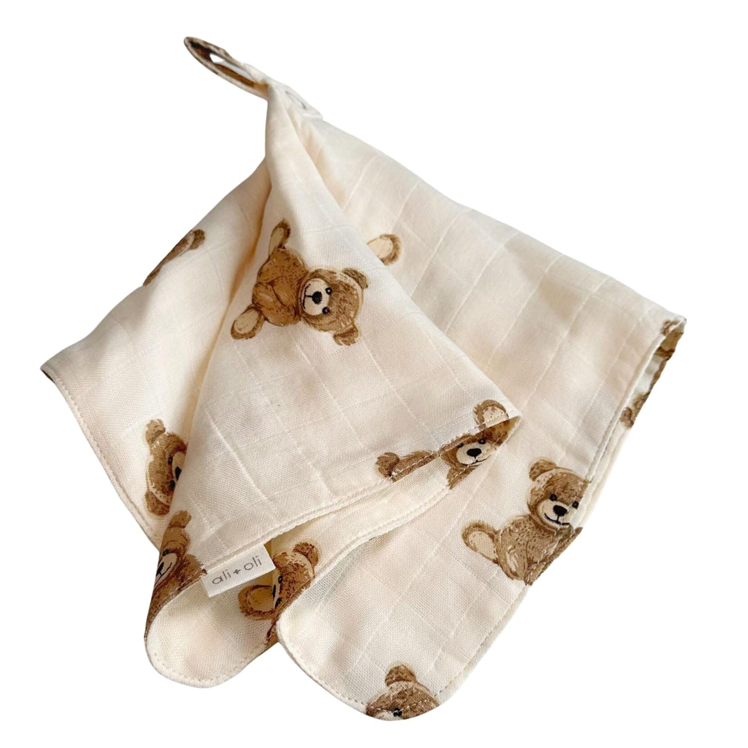 AliOli Security Blanket - 15x15 Teddy Bear Pacifier Holder