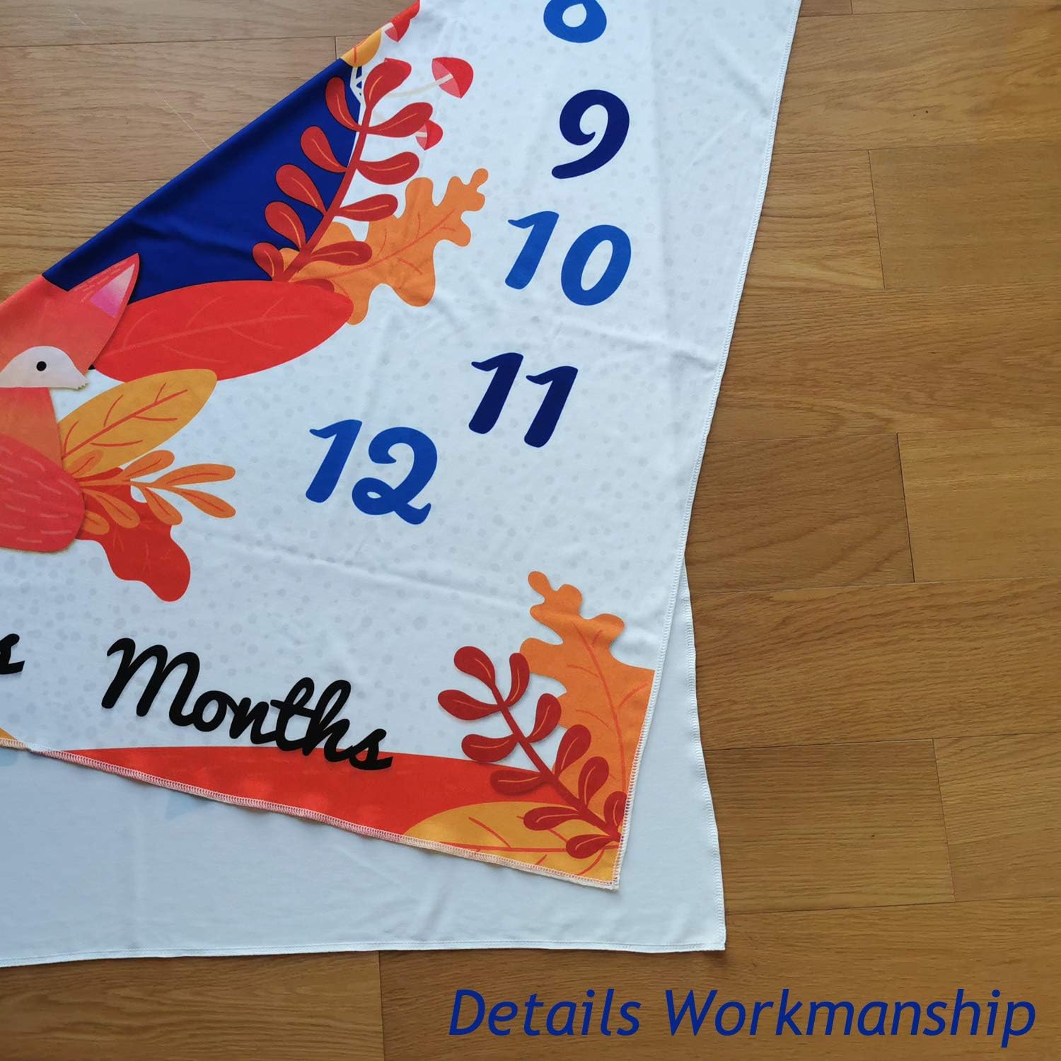 PAMBO Fox Theme Baby Milestone Blanket - Photo Shower Gift