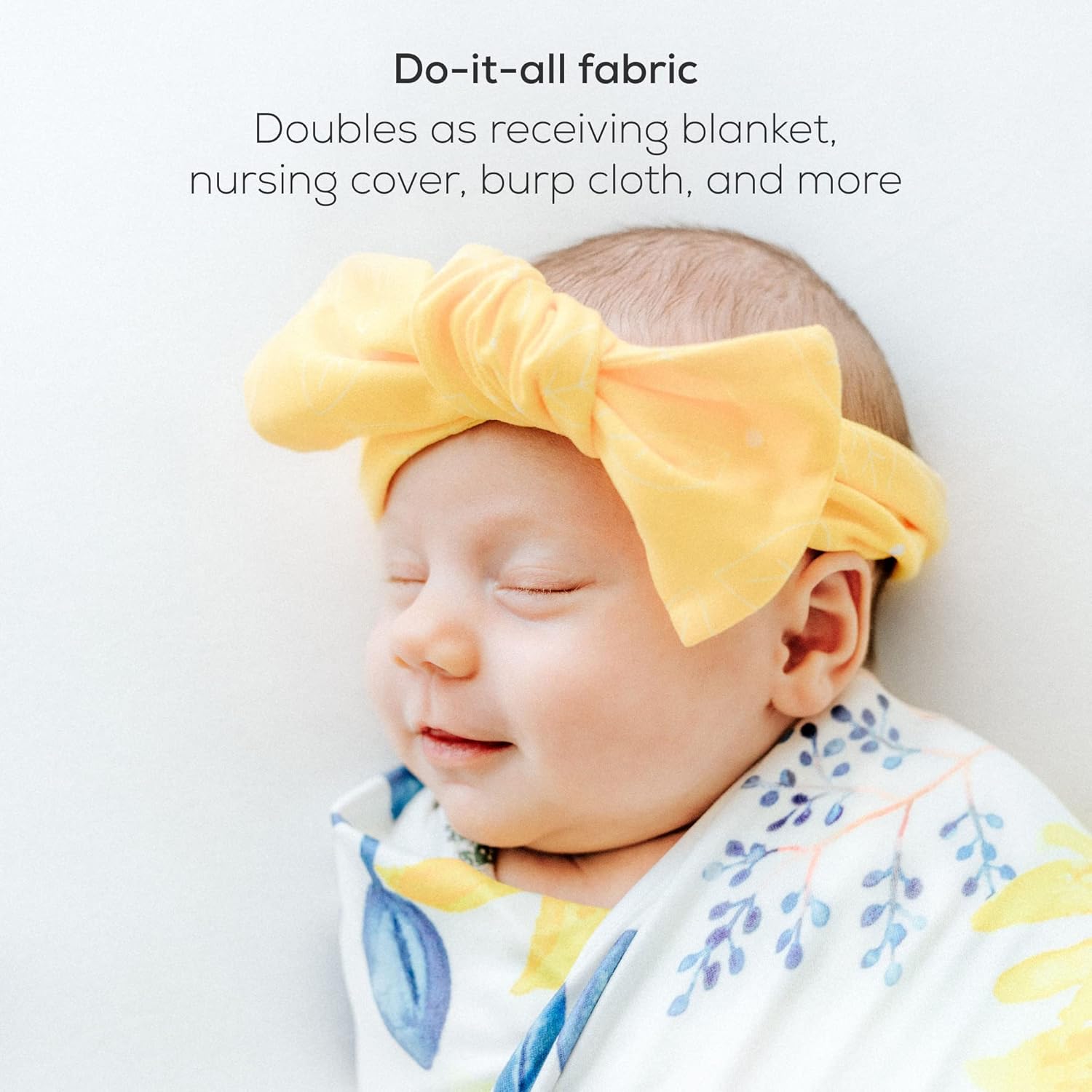 First Landings Newborn Swaddle Set - 36 x 36 with Matching Headbands
