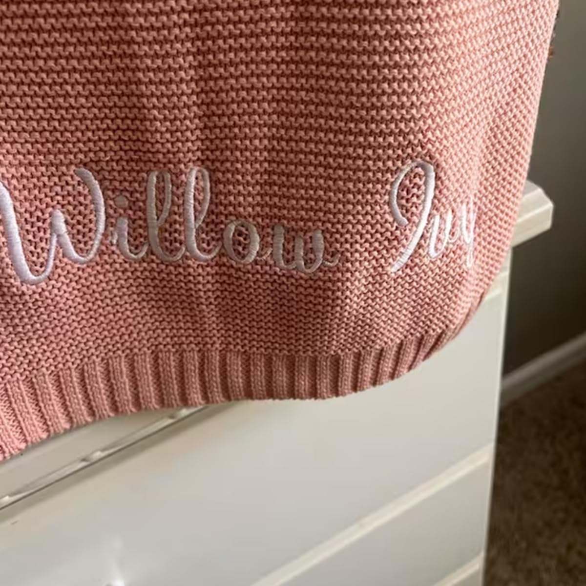 Personalized Embroidered Baby Blanket with Name 1
