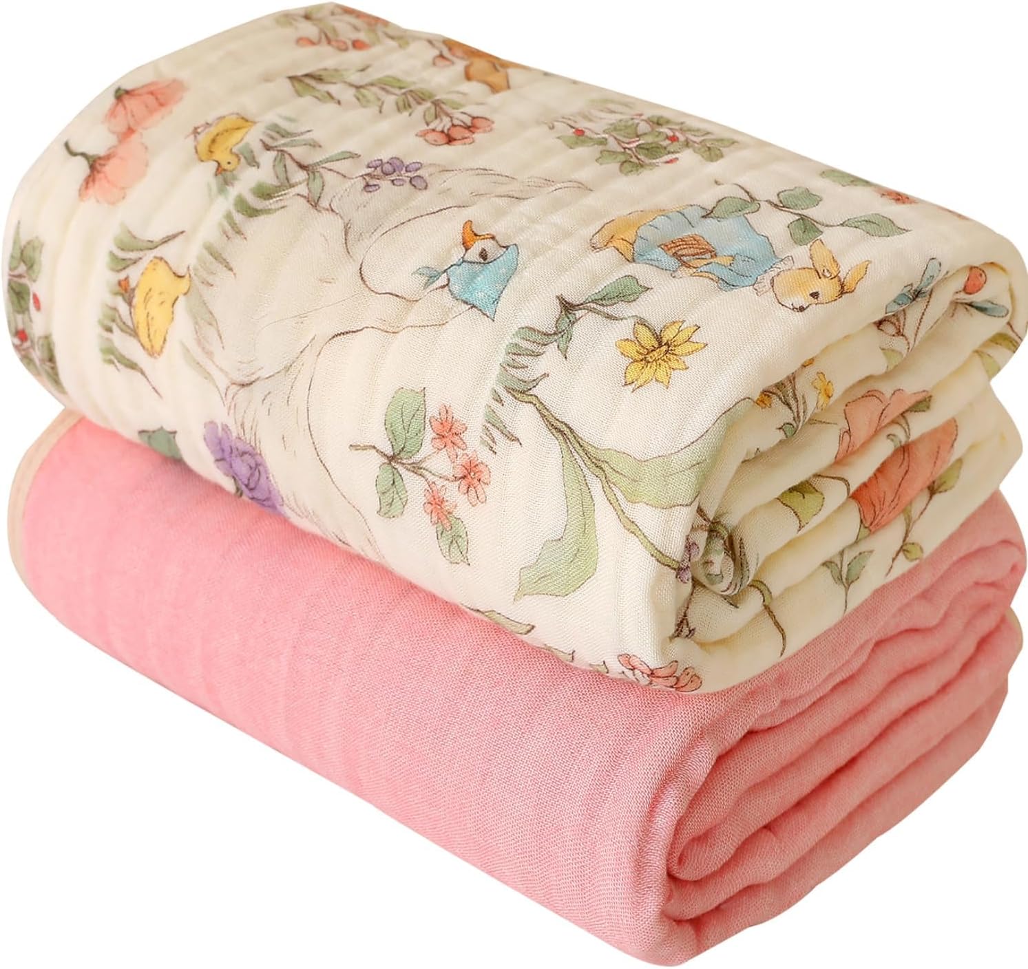 HardNok Muslin Baby Blanket 2-Pack - Ultra-Plush Swaddle Nursery Blanket