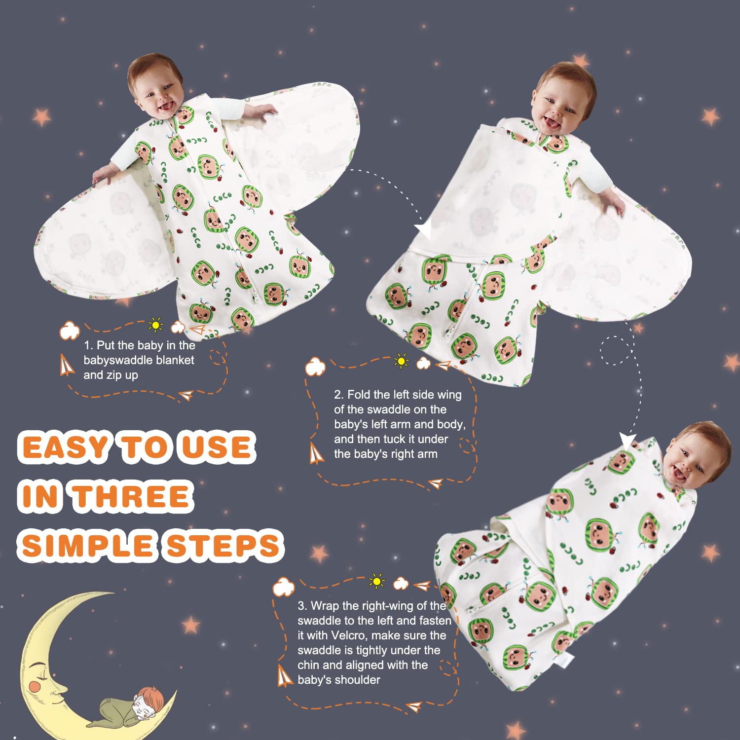 Ftikvo Swaddle Blanket 100 Cotton Wrap for Newborns