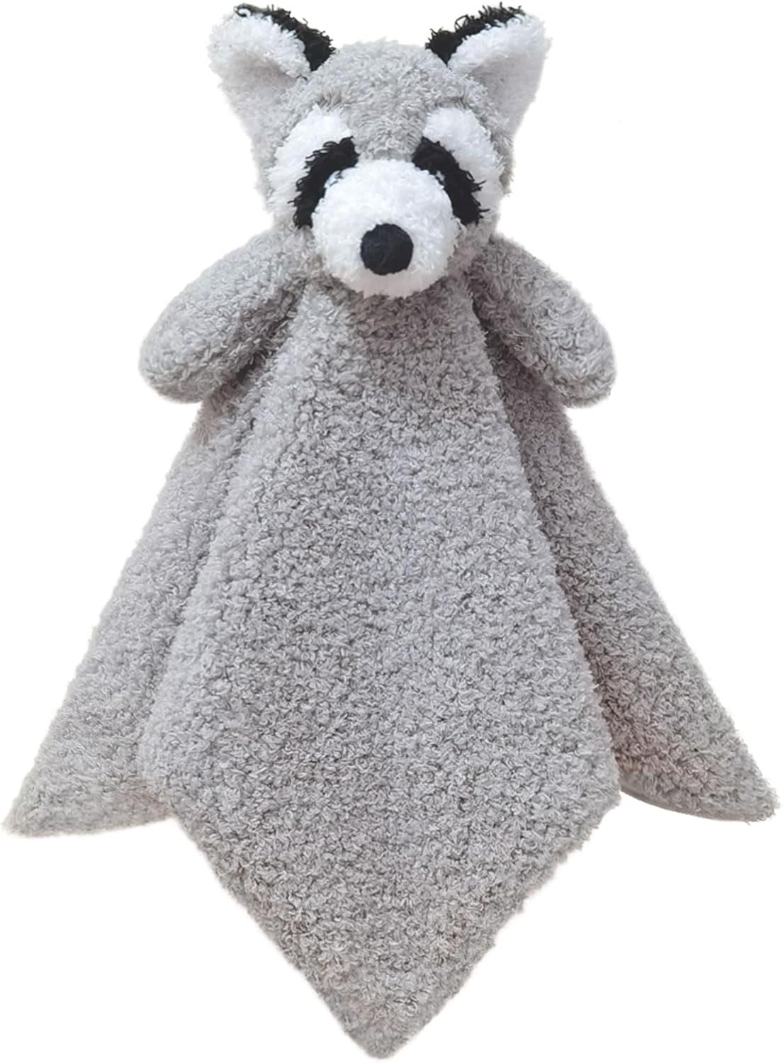 Doindute Baby Gray Raccoon Security Blanket 14 Inches
