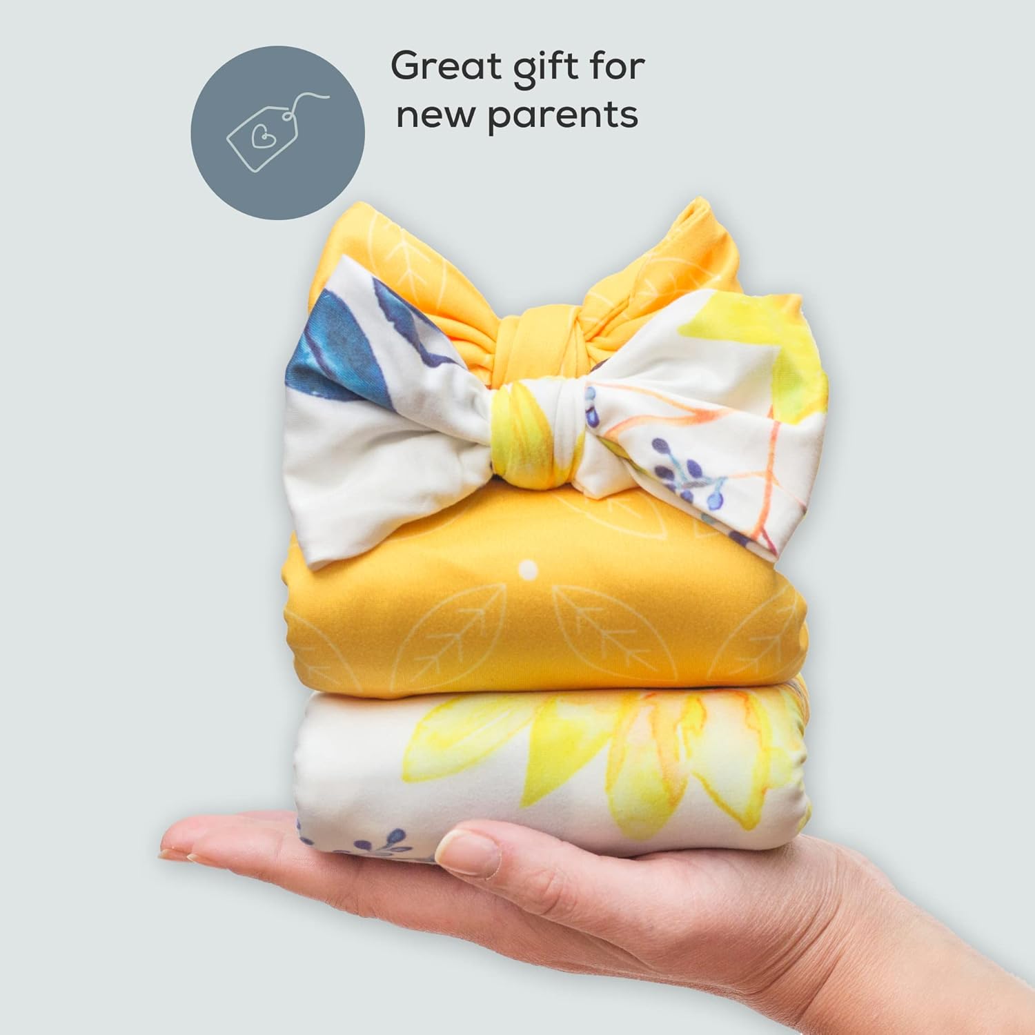 First Landings Newborn Swaddle Set - 36 x 36 with Matching Headbands