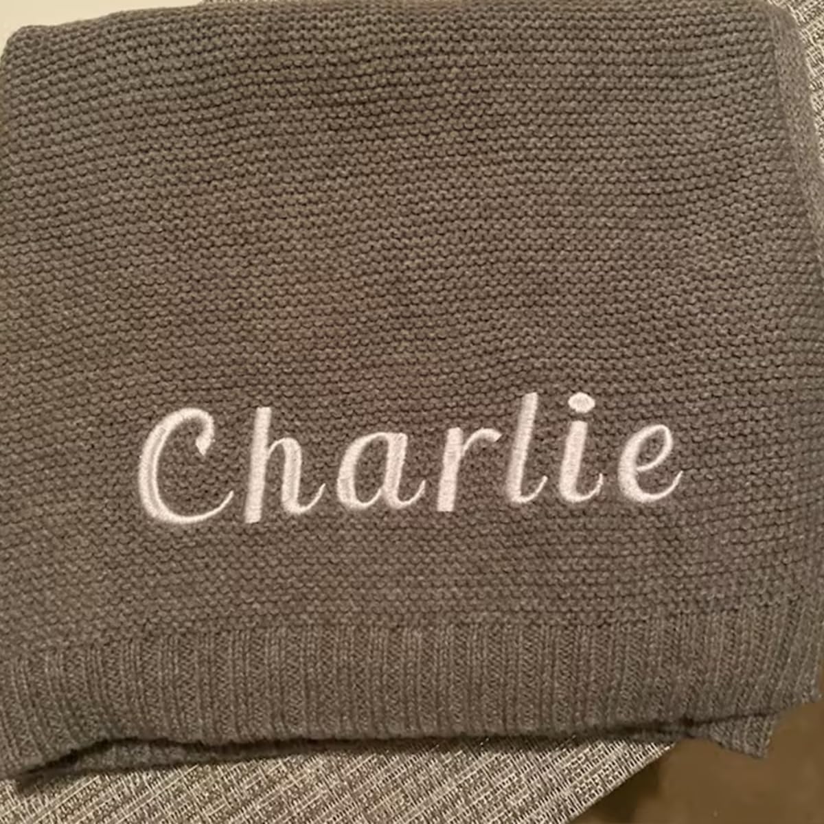 Personalized Embroidered Baby Blanket with Name 1