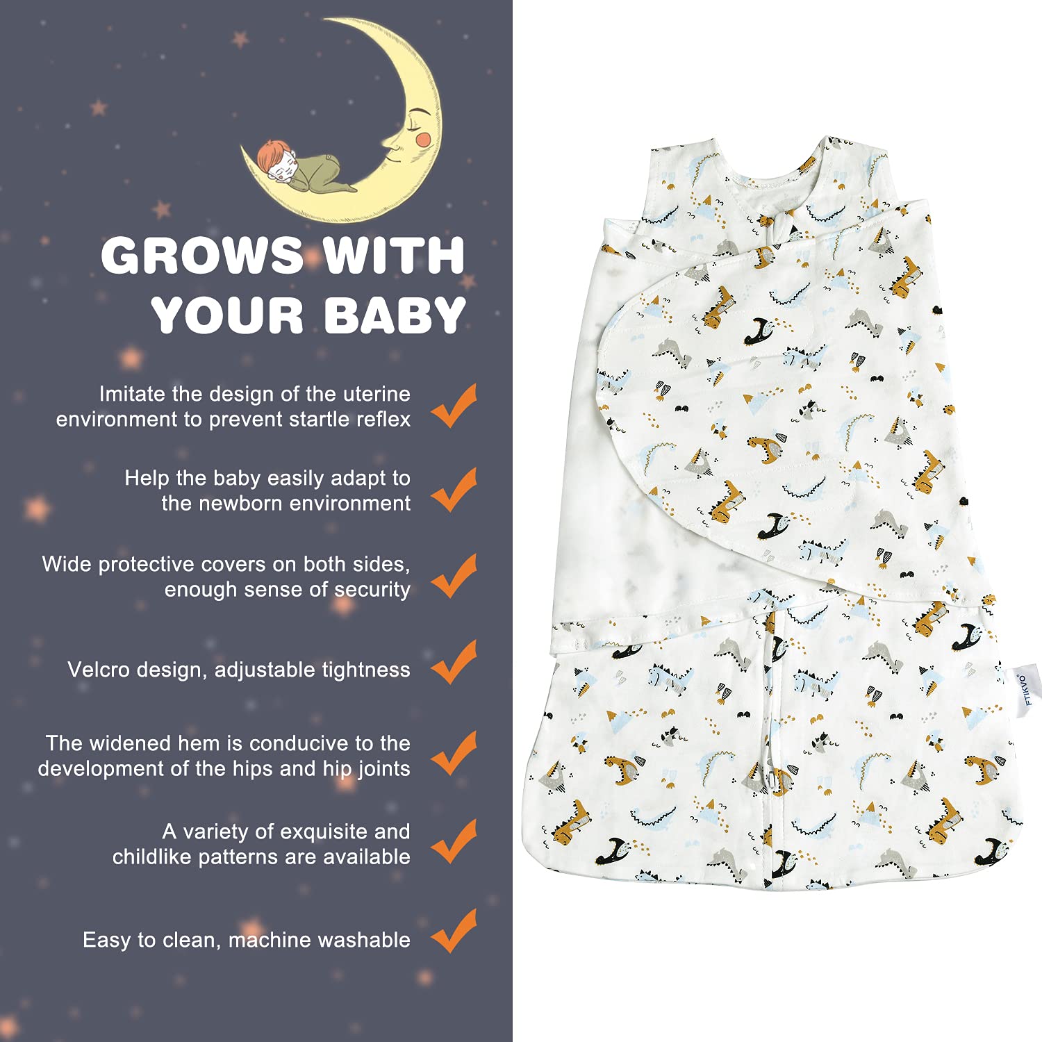 Ftikvo Swaddle Blanket for Newborn Baby 3-6 Months