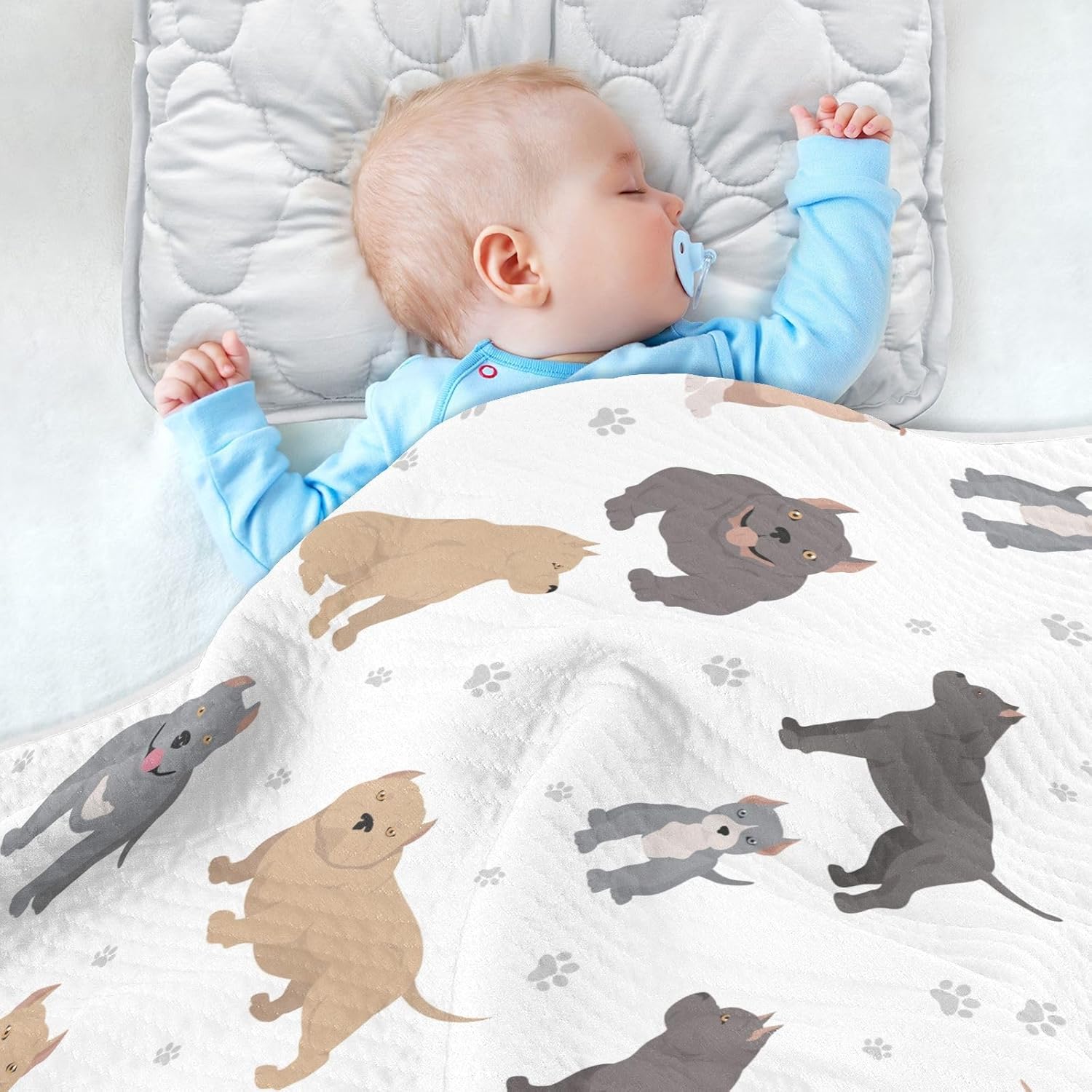 American Bully Cotton Swaddle Blanket for Babies - 30x40 Inches