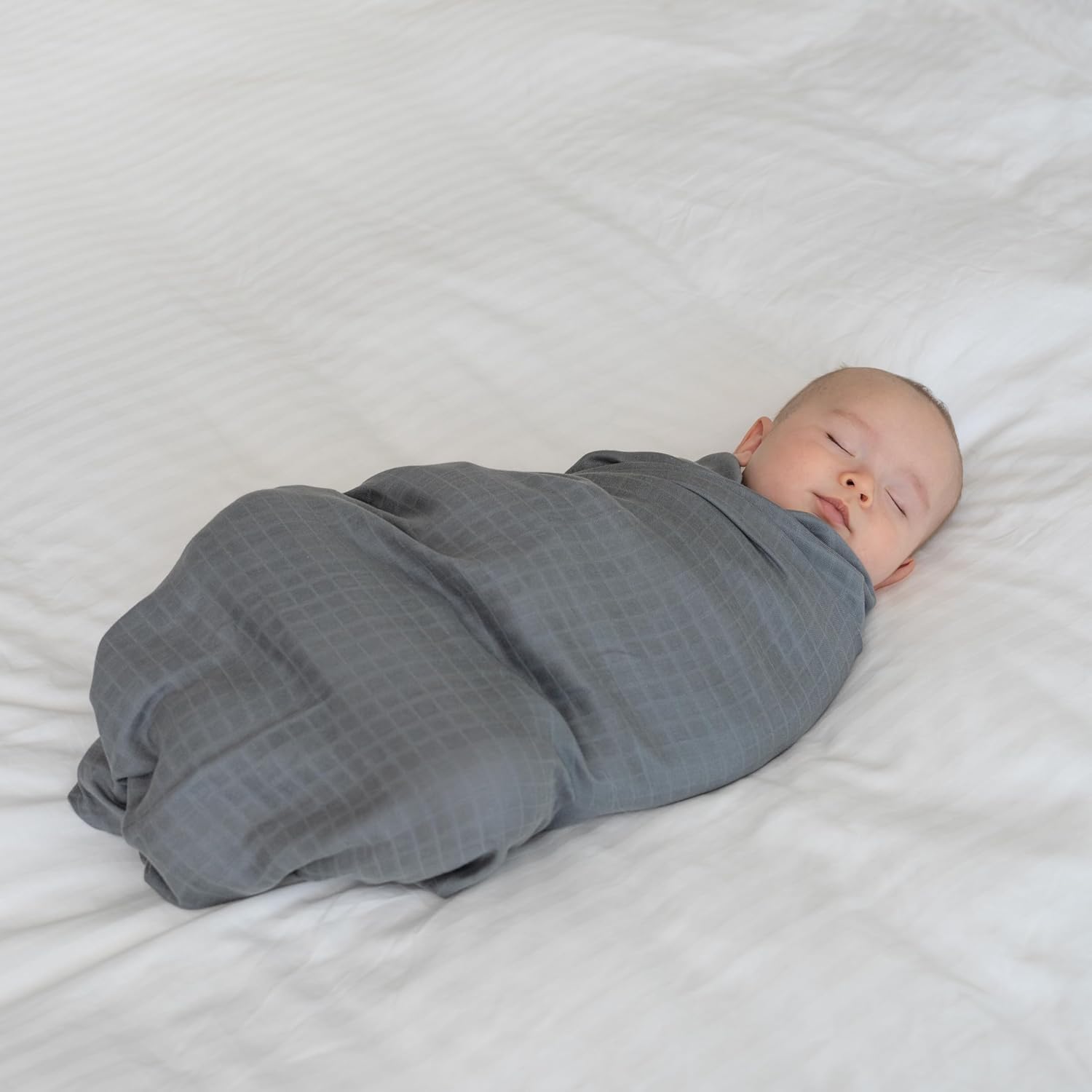 Organic Cotton Beige Swaddle Blanket - 47x47