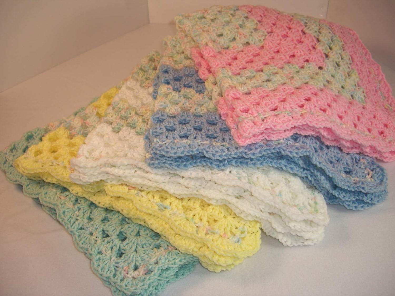 Handmade 4 Babies Cozy Baby Blanket - Yellow and Baby Print