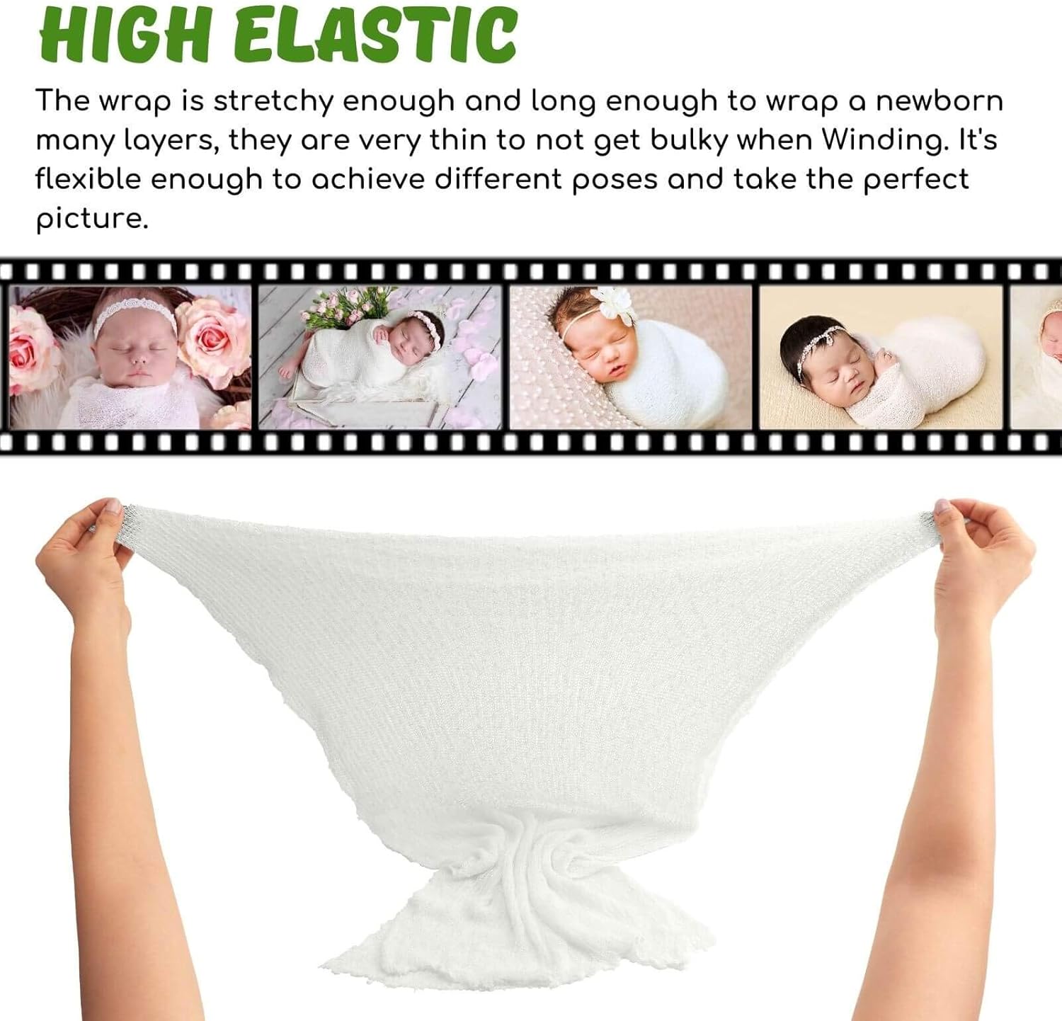 Sunmig Newborn Stretch Wrap for Baby Photography