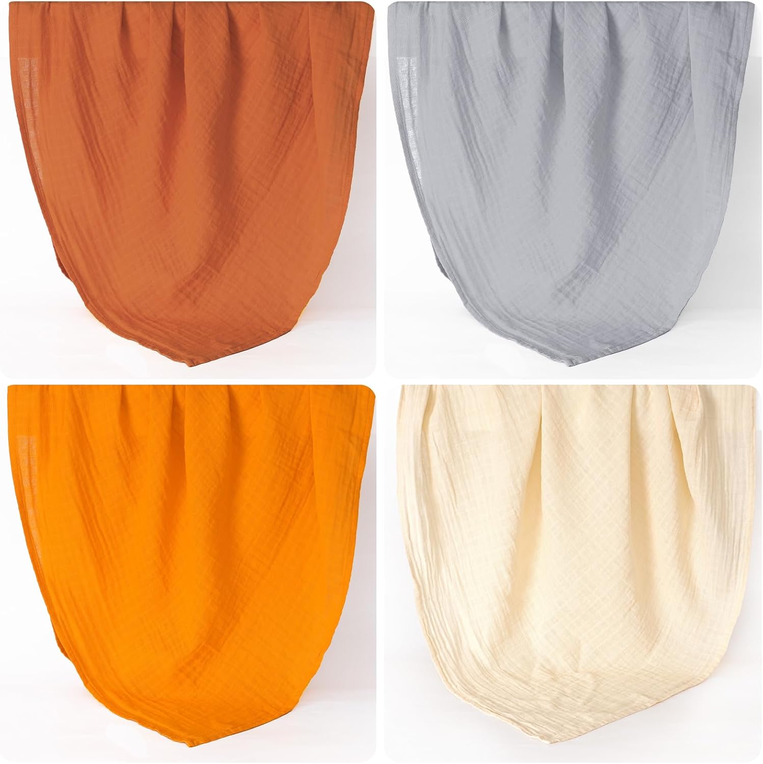 Davids Kids 4 Pack Baby Muslin Swaddles 47 x 47