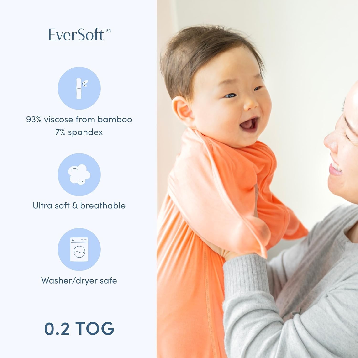 SleepingBaby EverSoft Zipadee-Zip Swaddle - Medium 6-12 Months