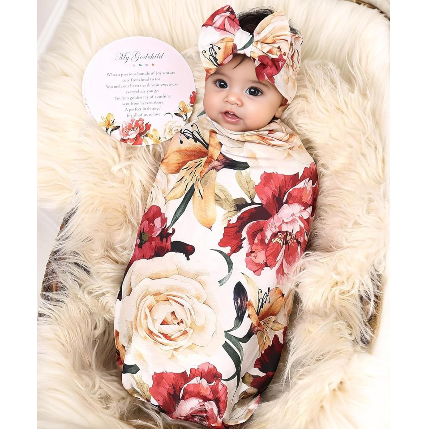 Galabloomer Flower Print Swaddling Blankets Set