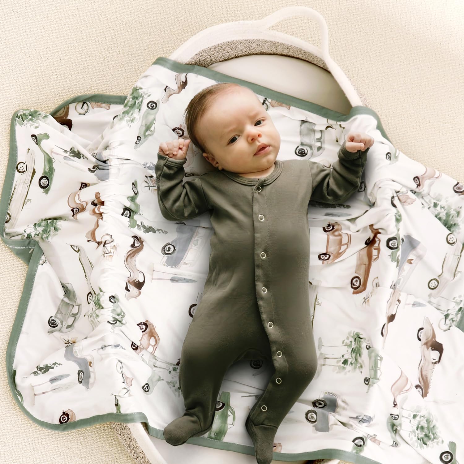 GRSSDER Baby Swaddle Blanket Soft Jersey Knit 34x44 Inches