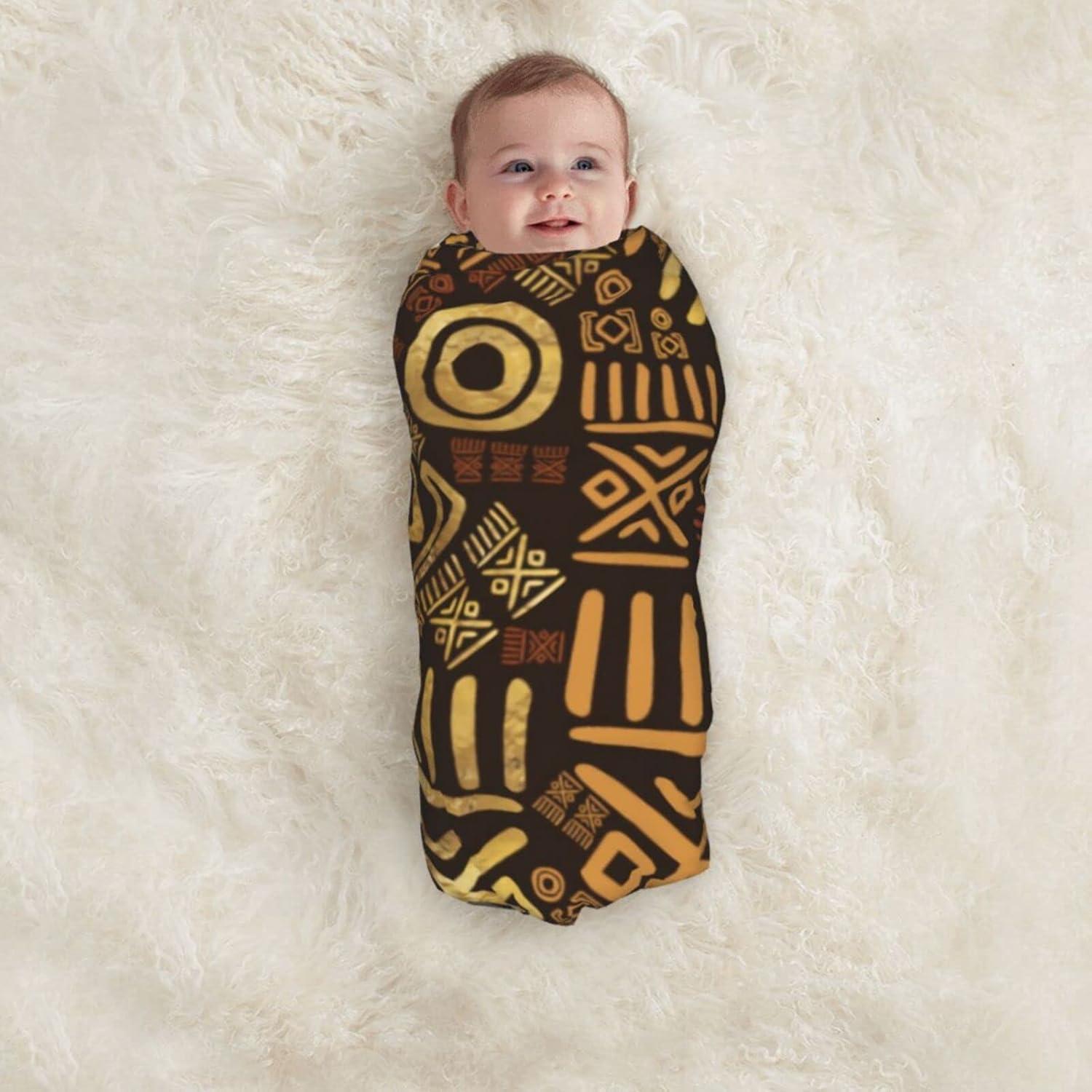 SUYGGCK African Pattern Baby Swaddling Blanket