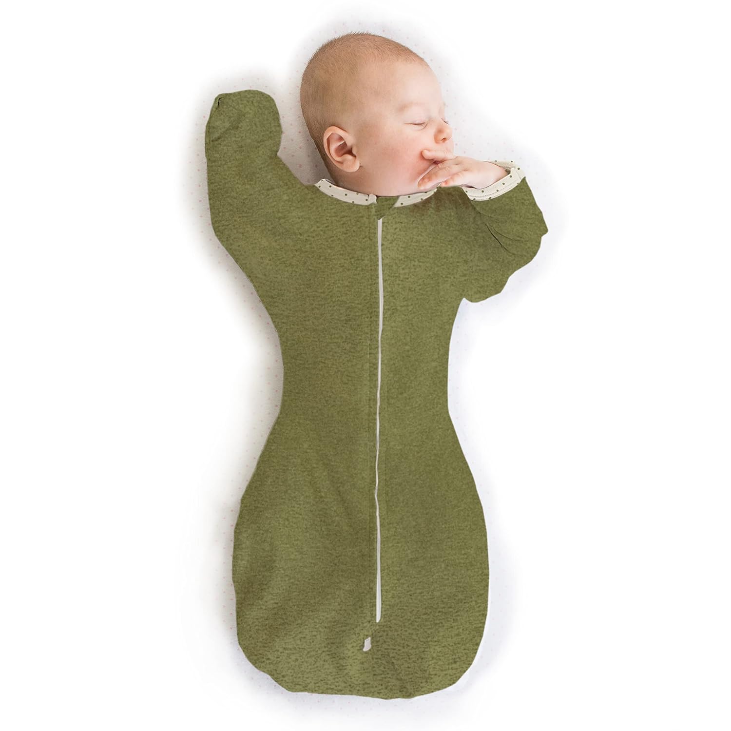 SwaddleDesigns Transitional Swaddle Sack - Heathered Green