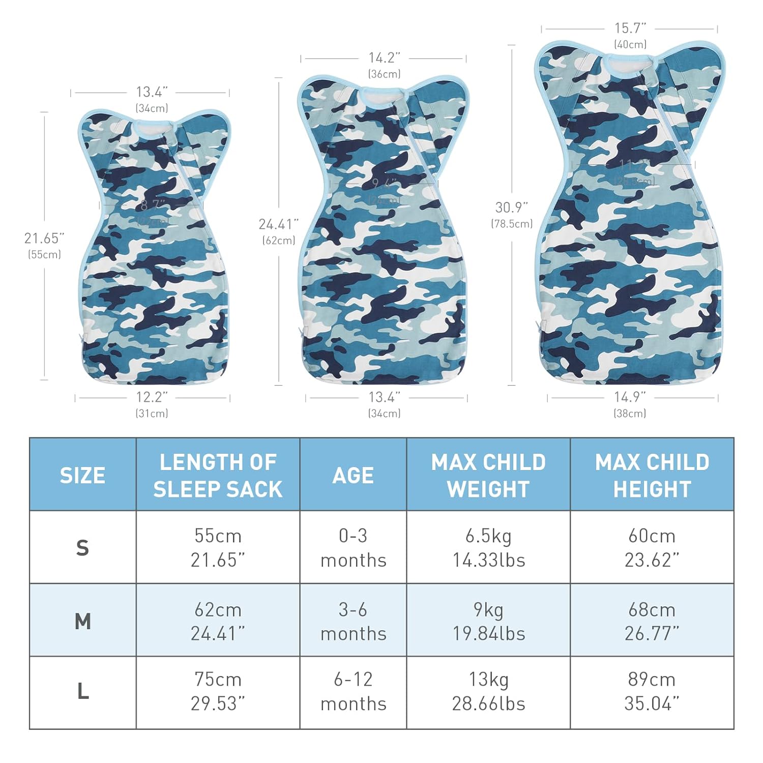 Knirose Swaddle Blanket with Arms Up Design 2-Pack