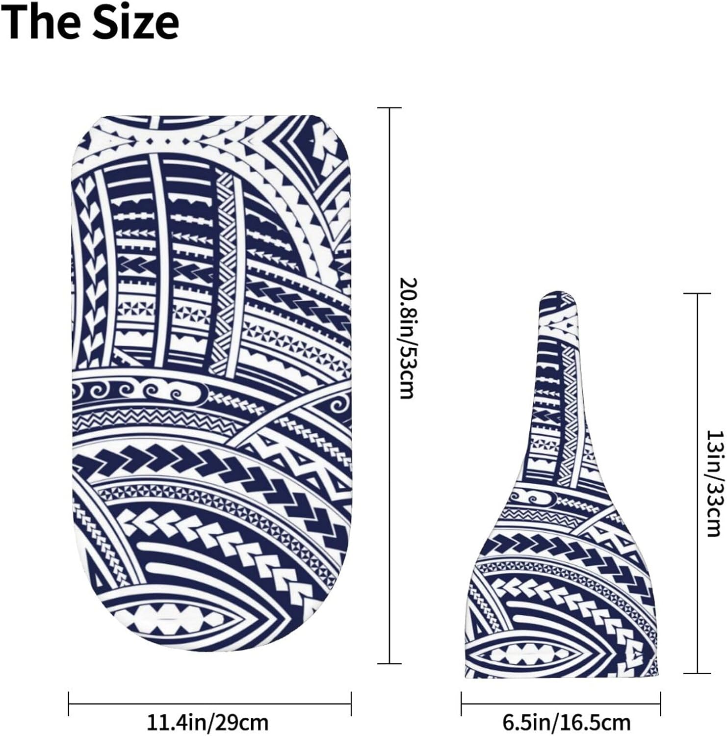 NOKOER Blue Polynesian Tribal Pattern Swaddle Blanket with Hat Set