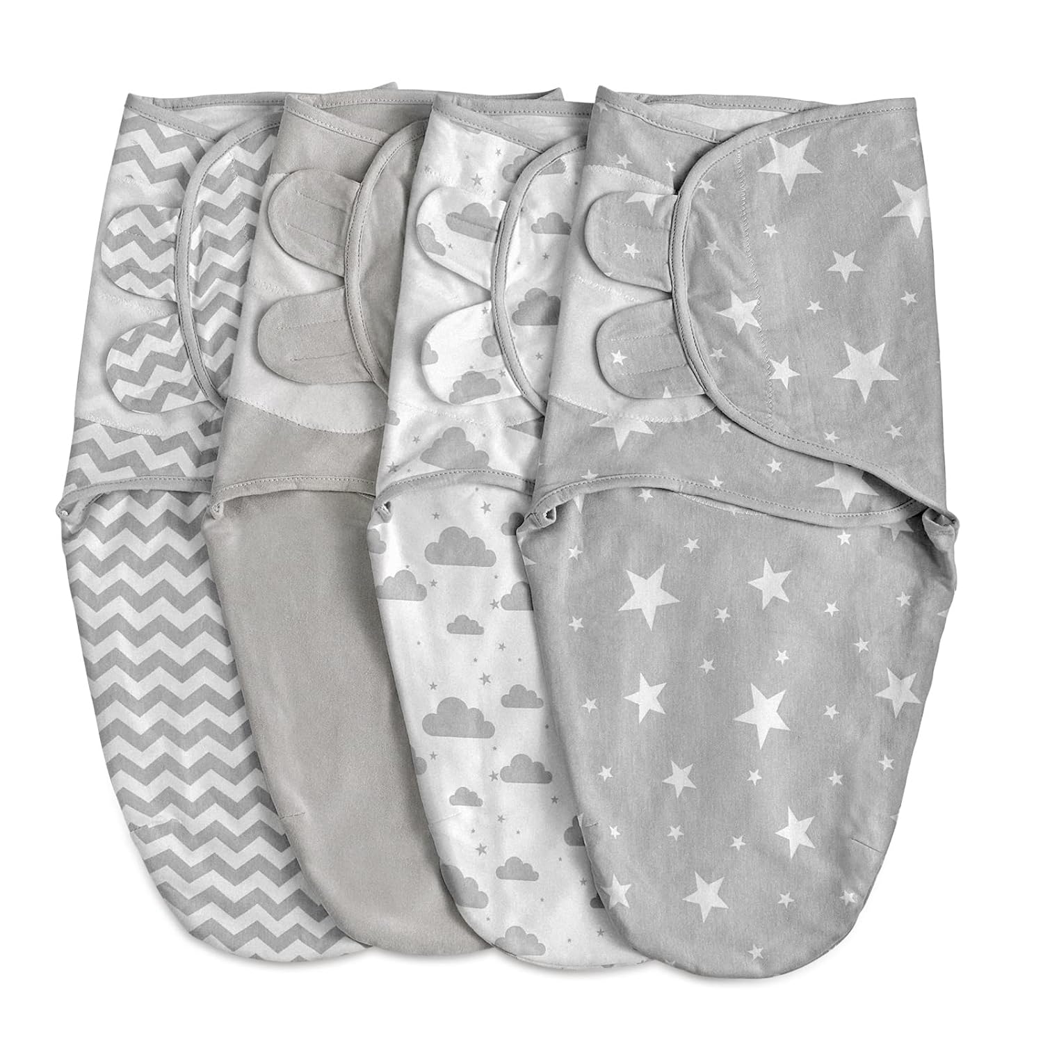 Soarwg Kids Organic Swaddle Blanket 4 Pack Small 0-3 Months