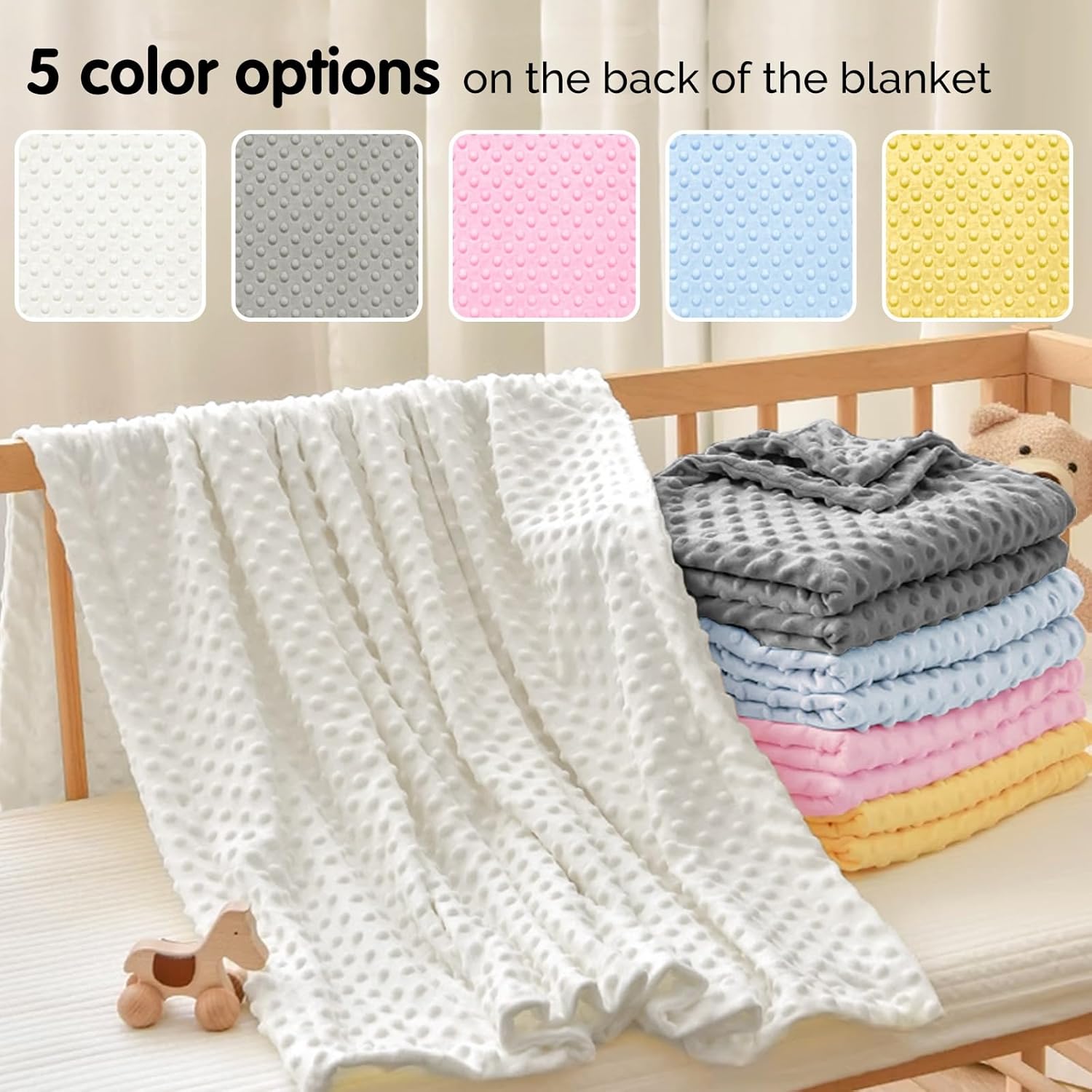 Personalized Baby Blanket Custom Name Elephant Design for Boys Girls