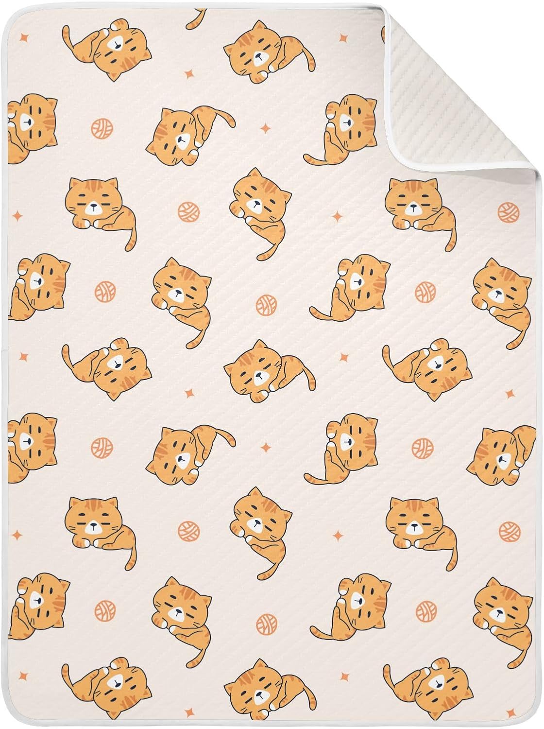 Cute Orange Cats Swaddle Blanket for Newborn Baby