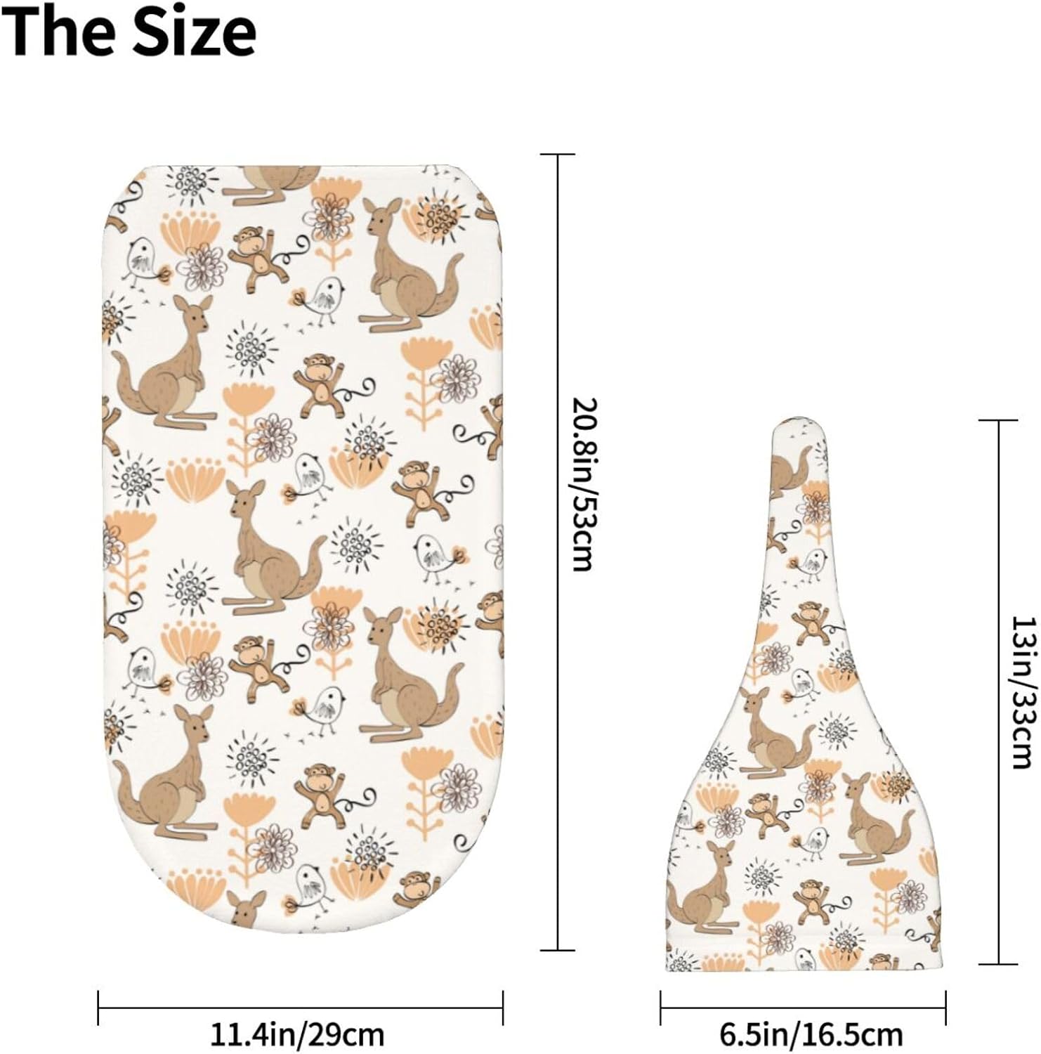 Muishi Funny Kangaroo Monkey Swaddle Blanket Hat Set