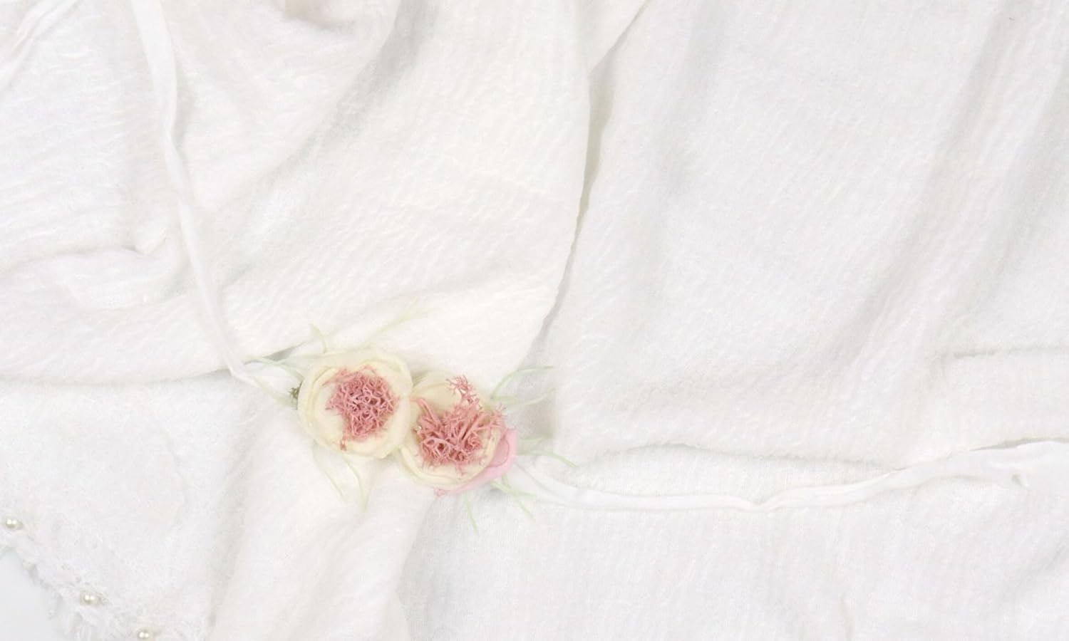 Giggle Angel Newborn Photo Wrap Blanket with Pearl Headband