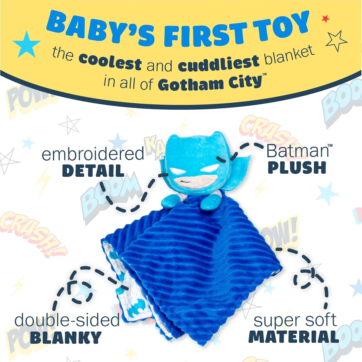 KIDS PREFERRED Batman Lovey Security Blanket for Baby