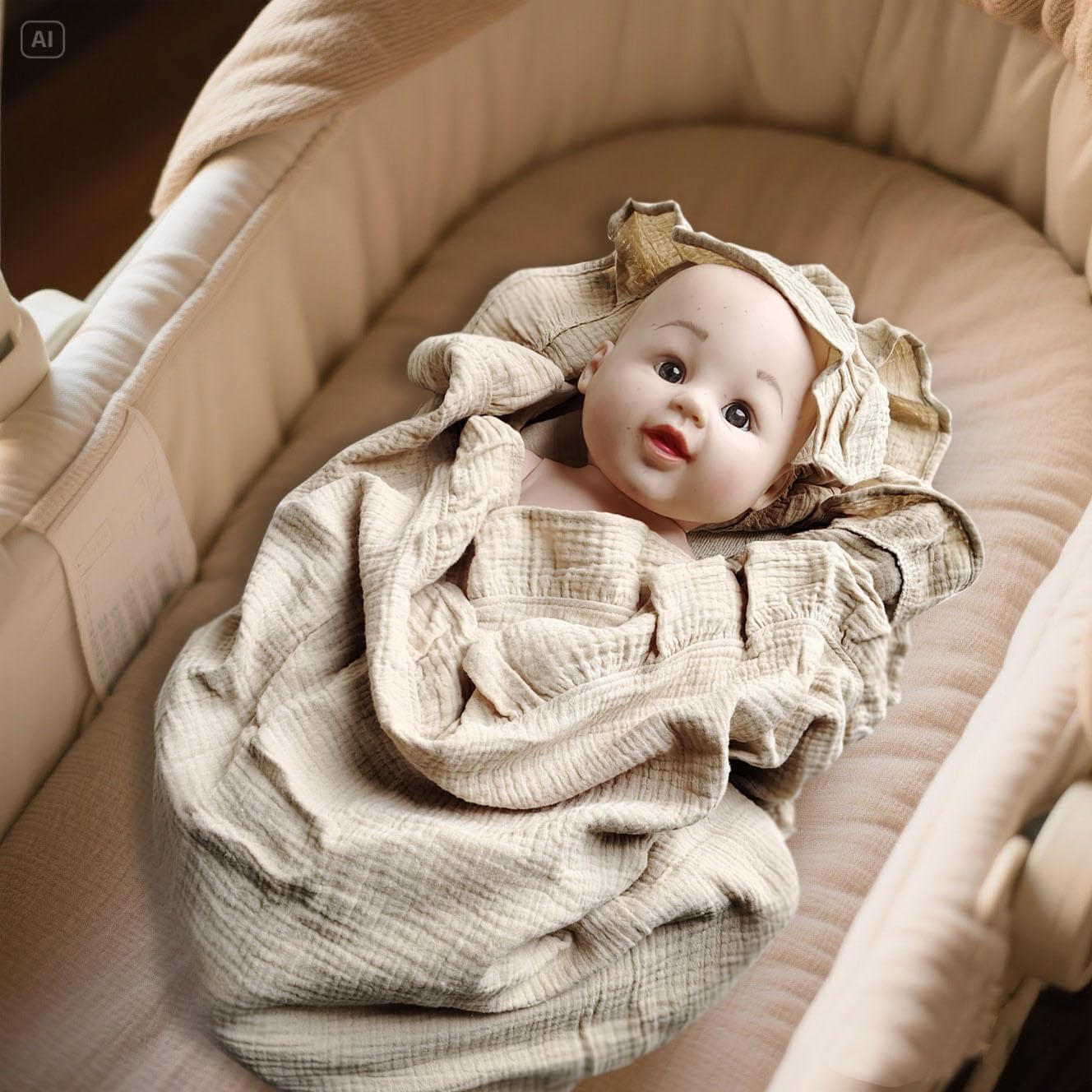 Organic Muslin Baby Blanket 47x47 Soft Lightweight for Newborns Toddlers Pink