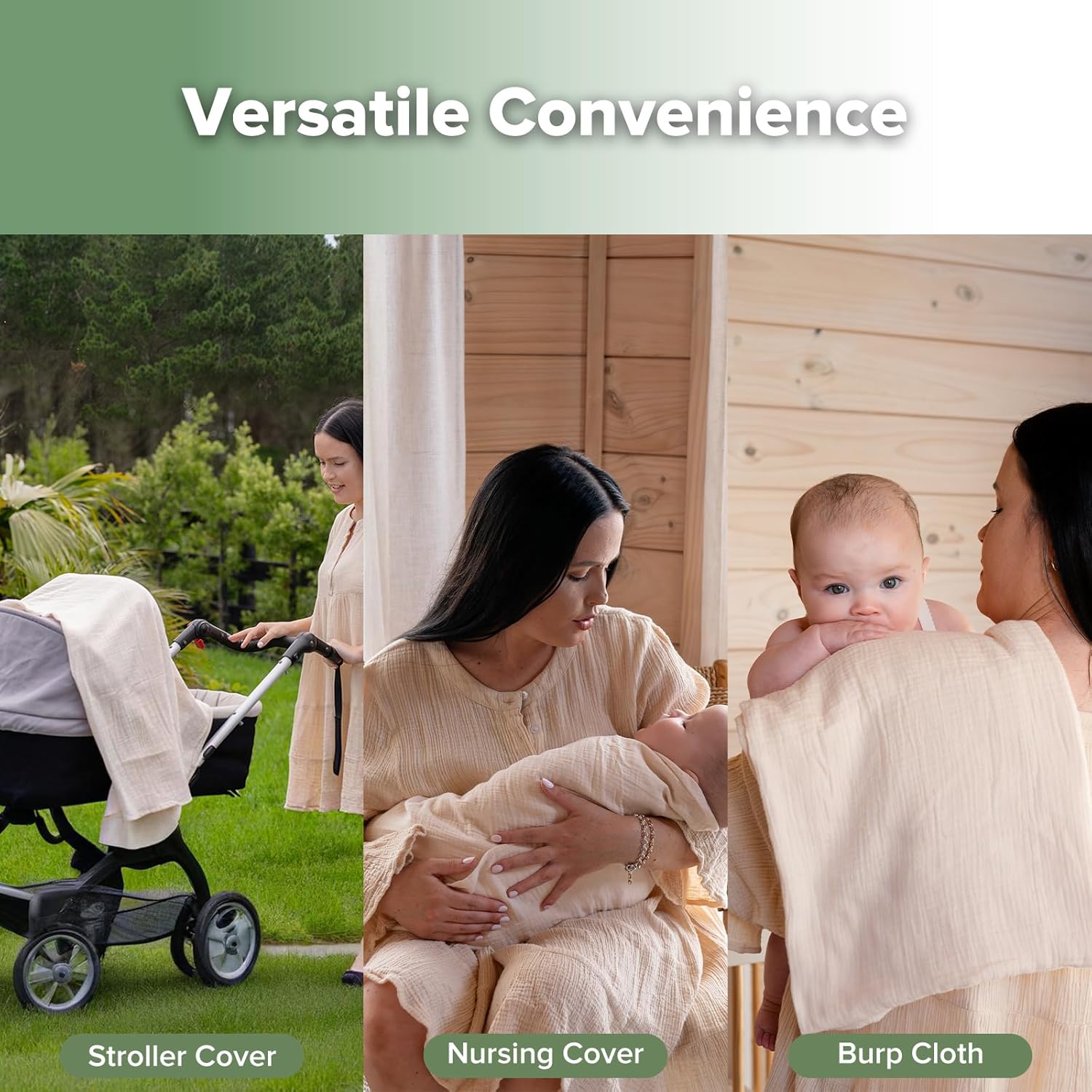 Haakaa Cotton Swaddle Blankets for Newborns
