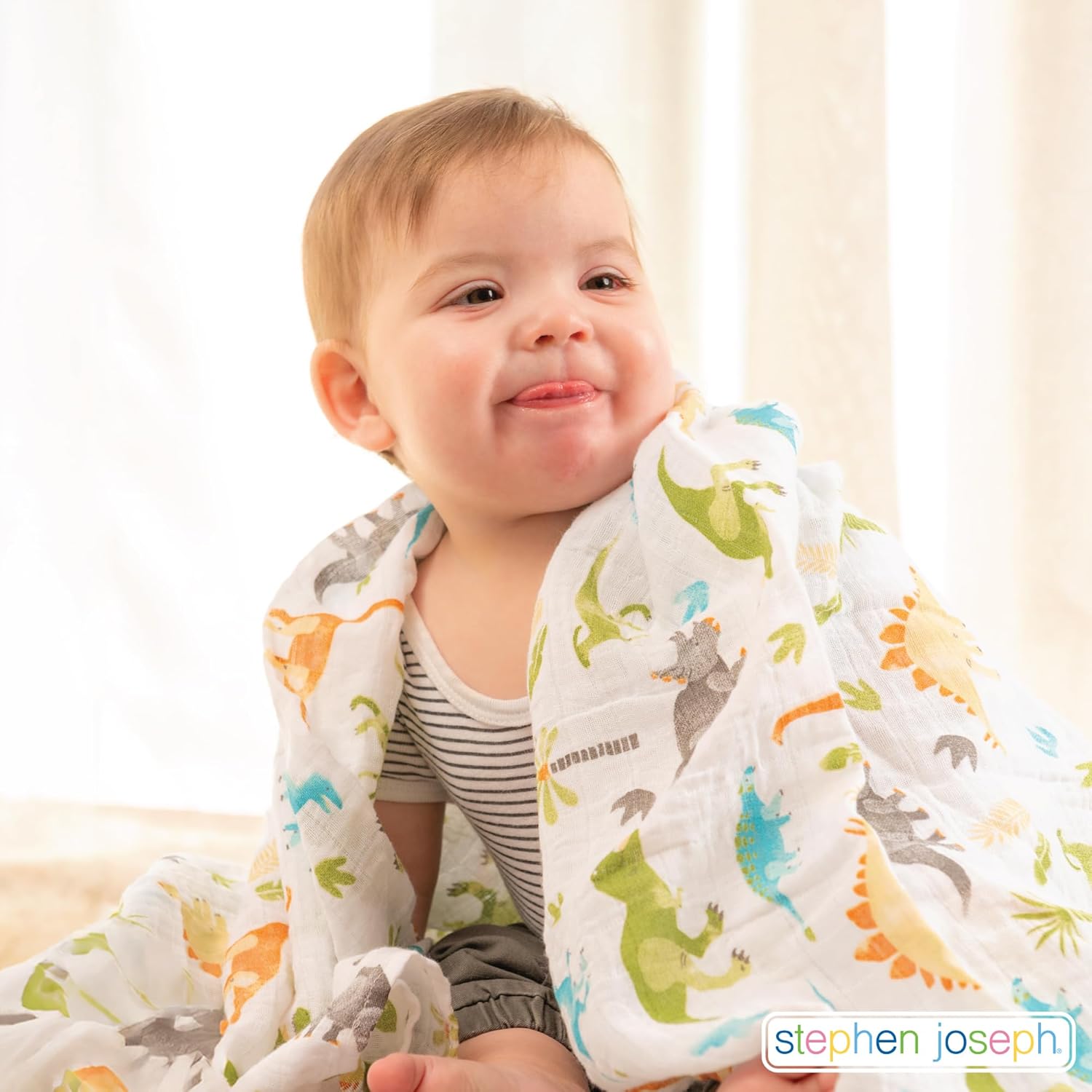 Stephen Joseph Muslin Swaddle Blanket for Baby