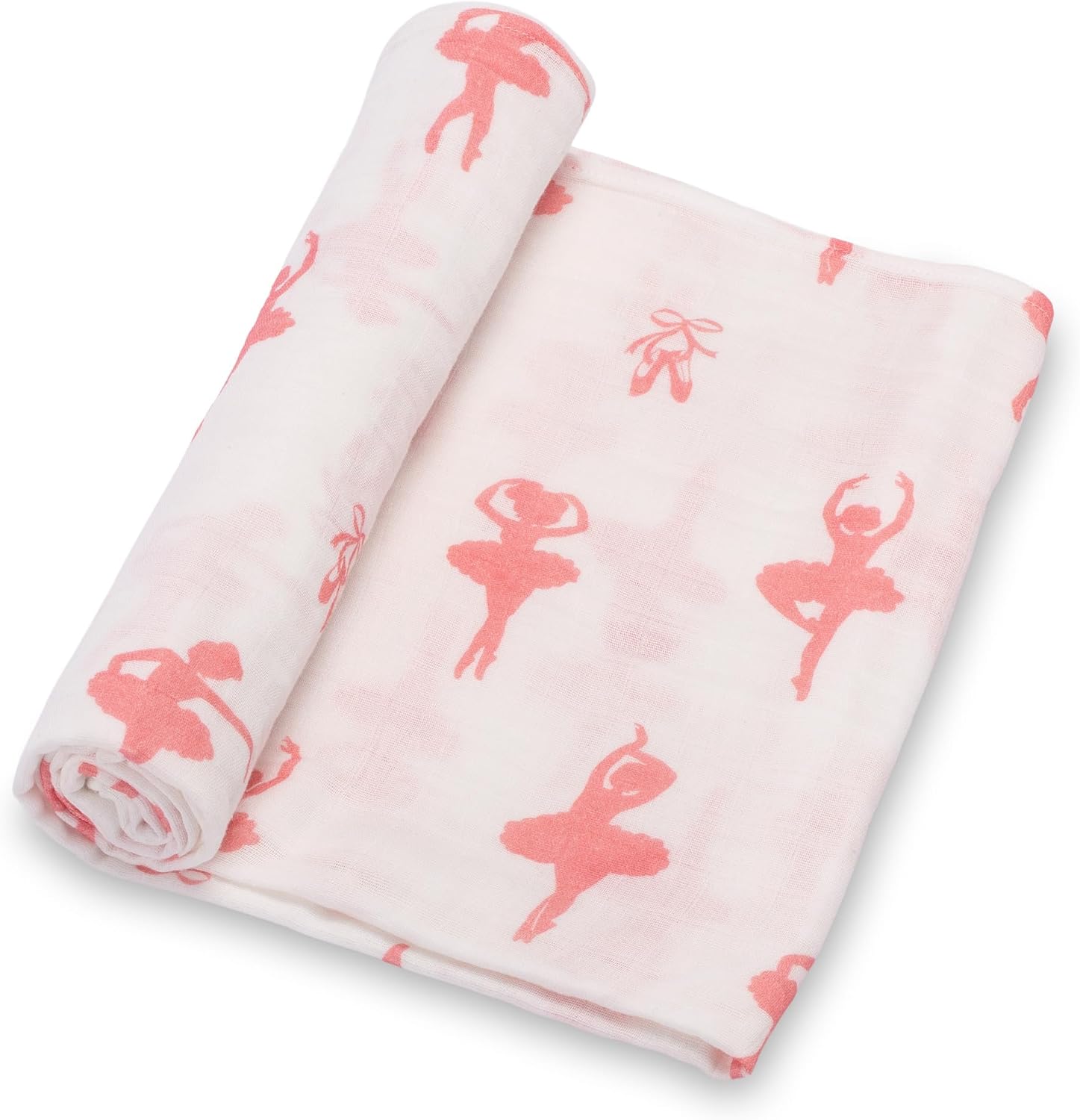 LollyBanks Ballet Print Swaddling Blanket 47x47 Inches