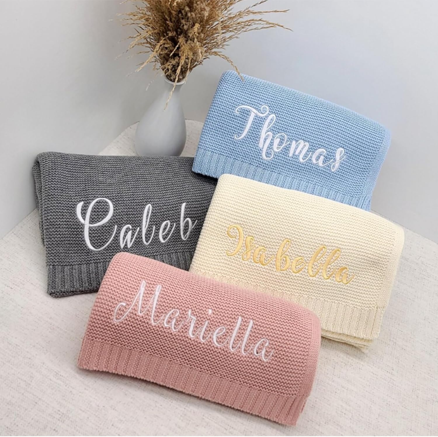 Personalized Embroidered Baby Blanket with Name 1