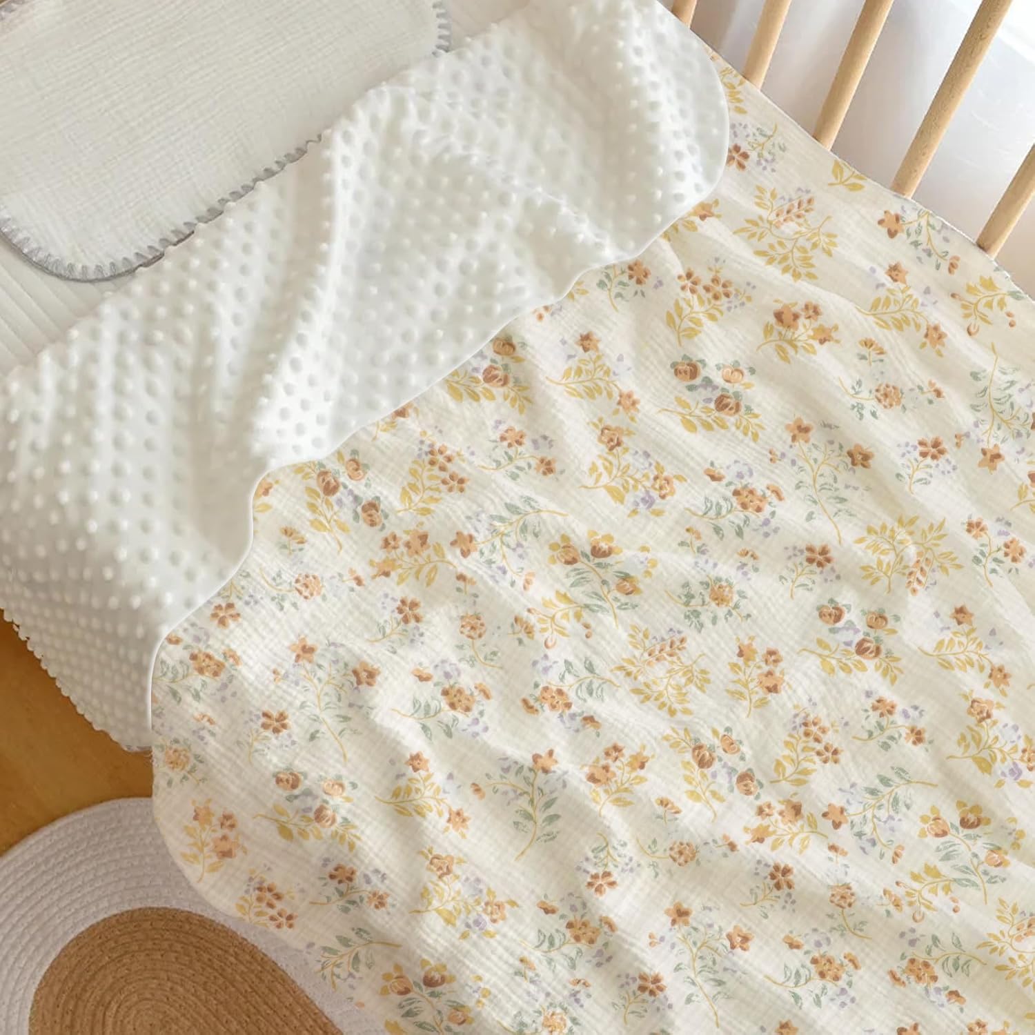 Knirose Reversible Baby Swaddle Blanket 30x41 Inches