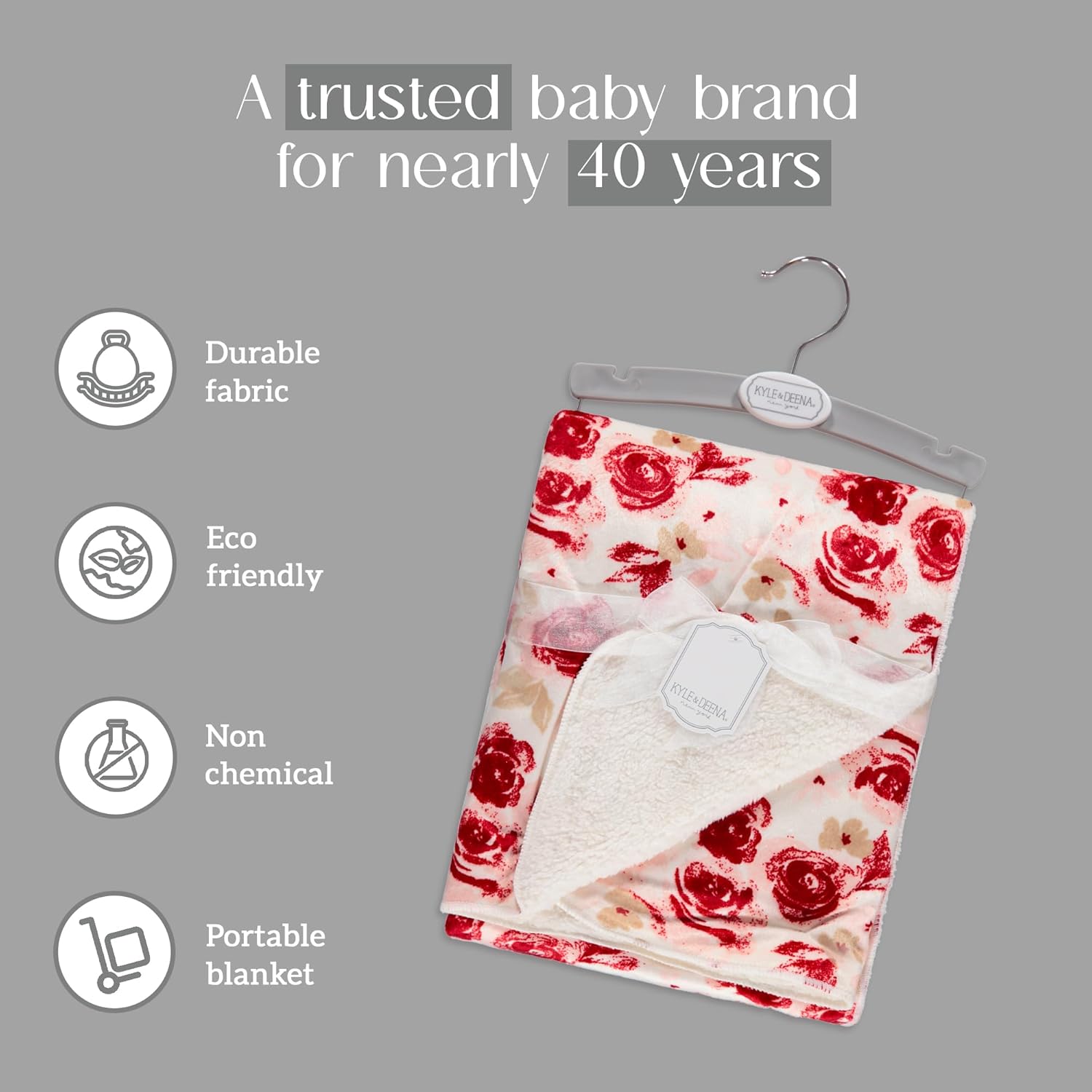 Baby Gear Soft Flower Print Blanket for Girl