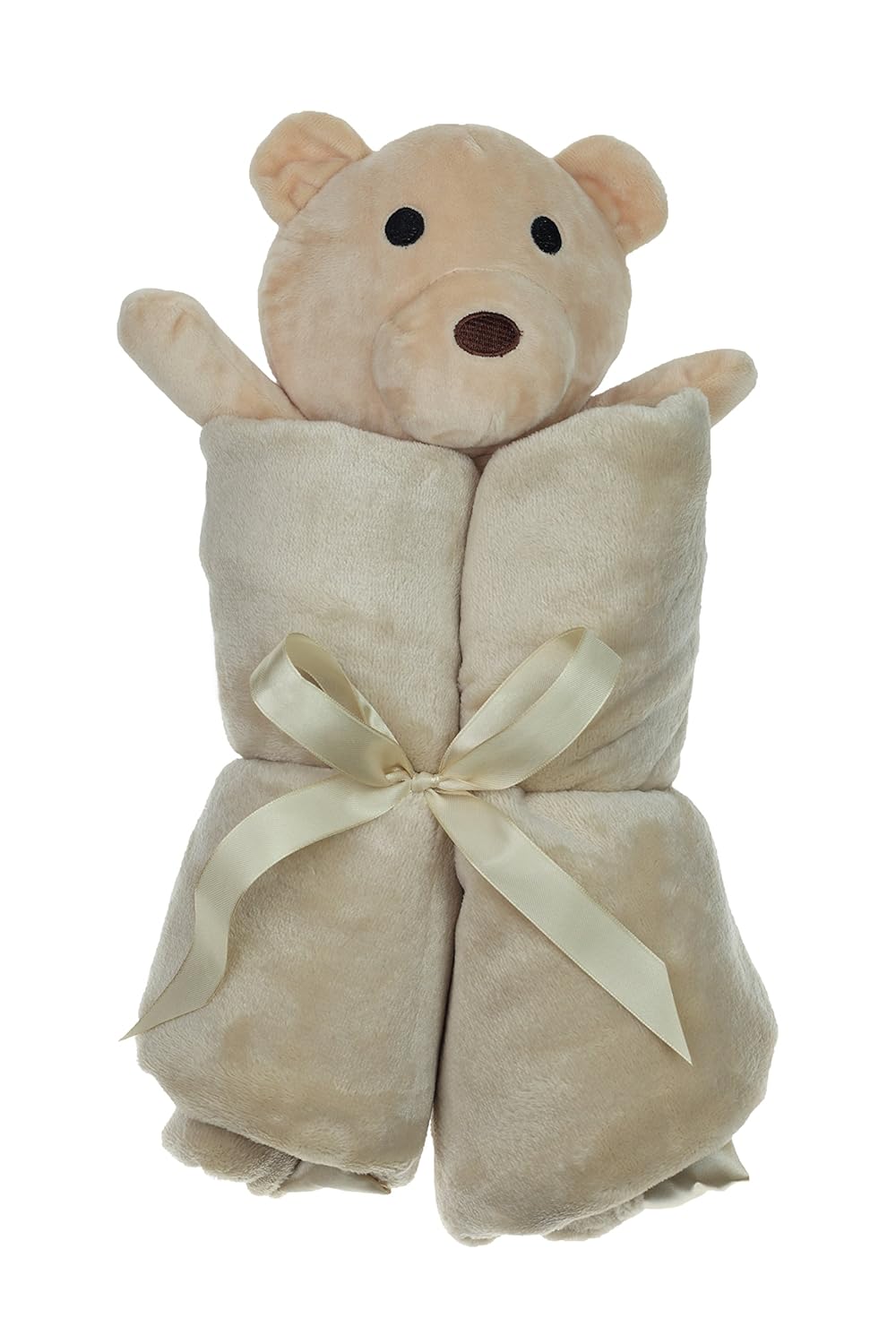 Custom Catch Personalized Teddy Bear Baby Blanket - Brown 1