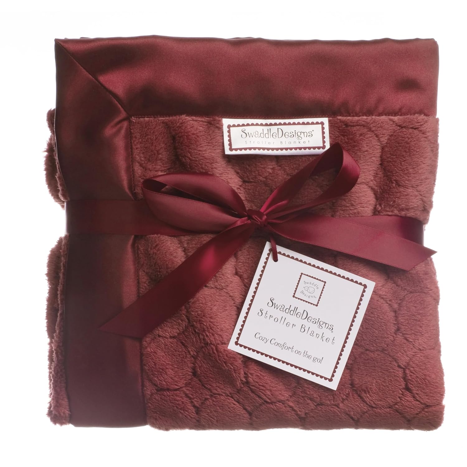 SwaddleDesigns Stroller Blanket Earthtone Puff Circles Truffle