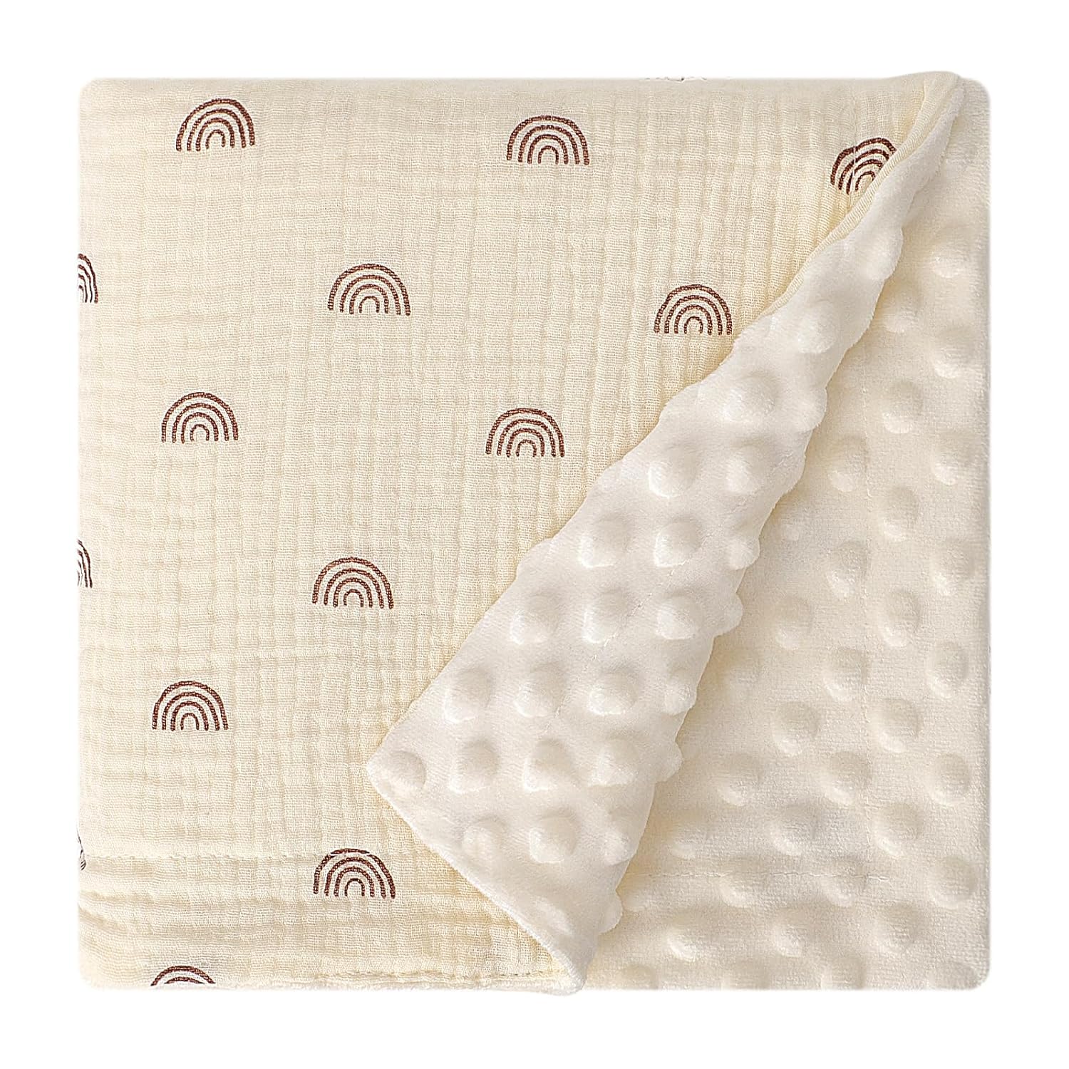 Knirose Reversible Muslin Swaddling Blanket for Newborn Babies