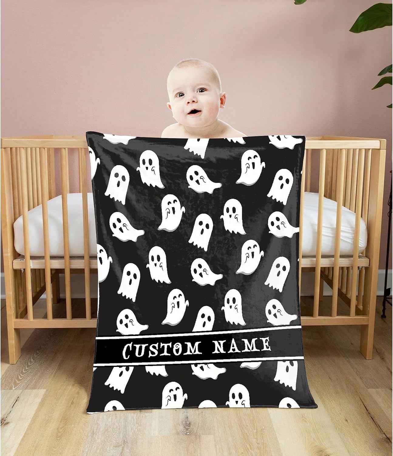 Khumbhira Custom Baby Blanket Spooky Ghost Design