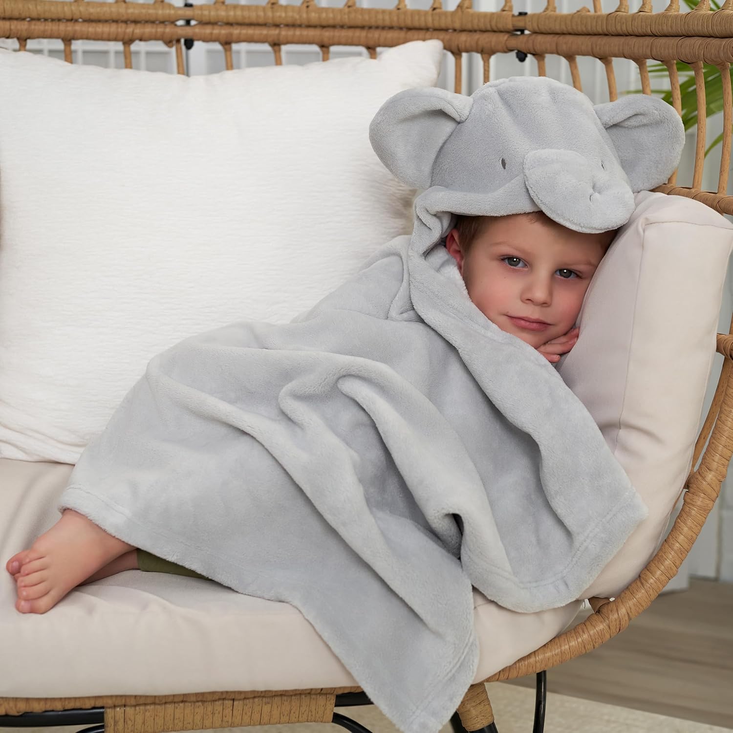 Gerber Baby Hooded Wearable Blanket Set Animals Geos Neutral One Size