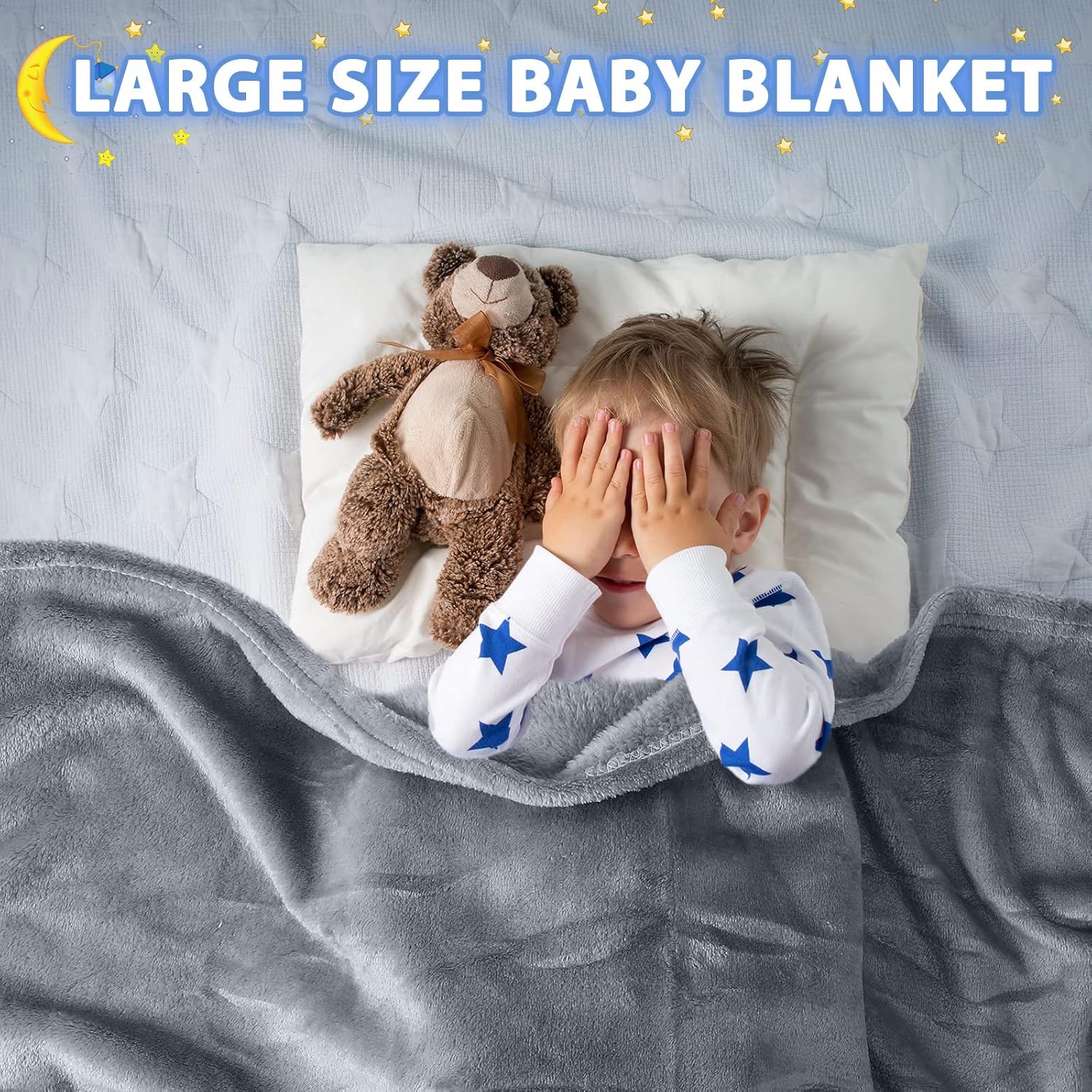 8 Pcs Fuzzy Plush Baby Blankets for Crib and Stroller