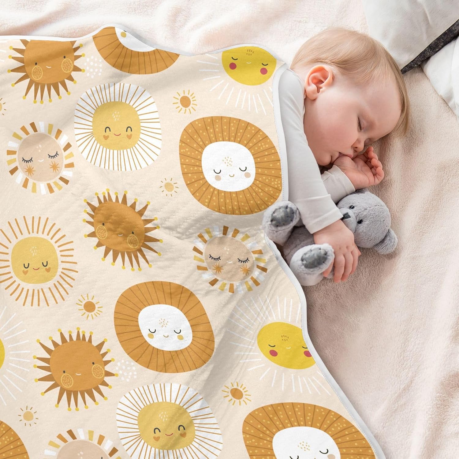 KICPOAY Swaddle Blanket - Soft Cotton Muslin Baby Blanket 30x40 Inch